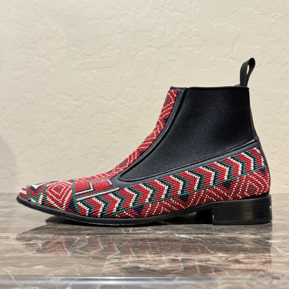 Donald Pliner Donald Pliner Beaded Leather Chelsea Boots Size US 8 / EU 41 - 3 Thumbnail