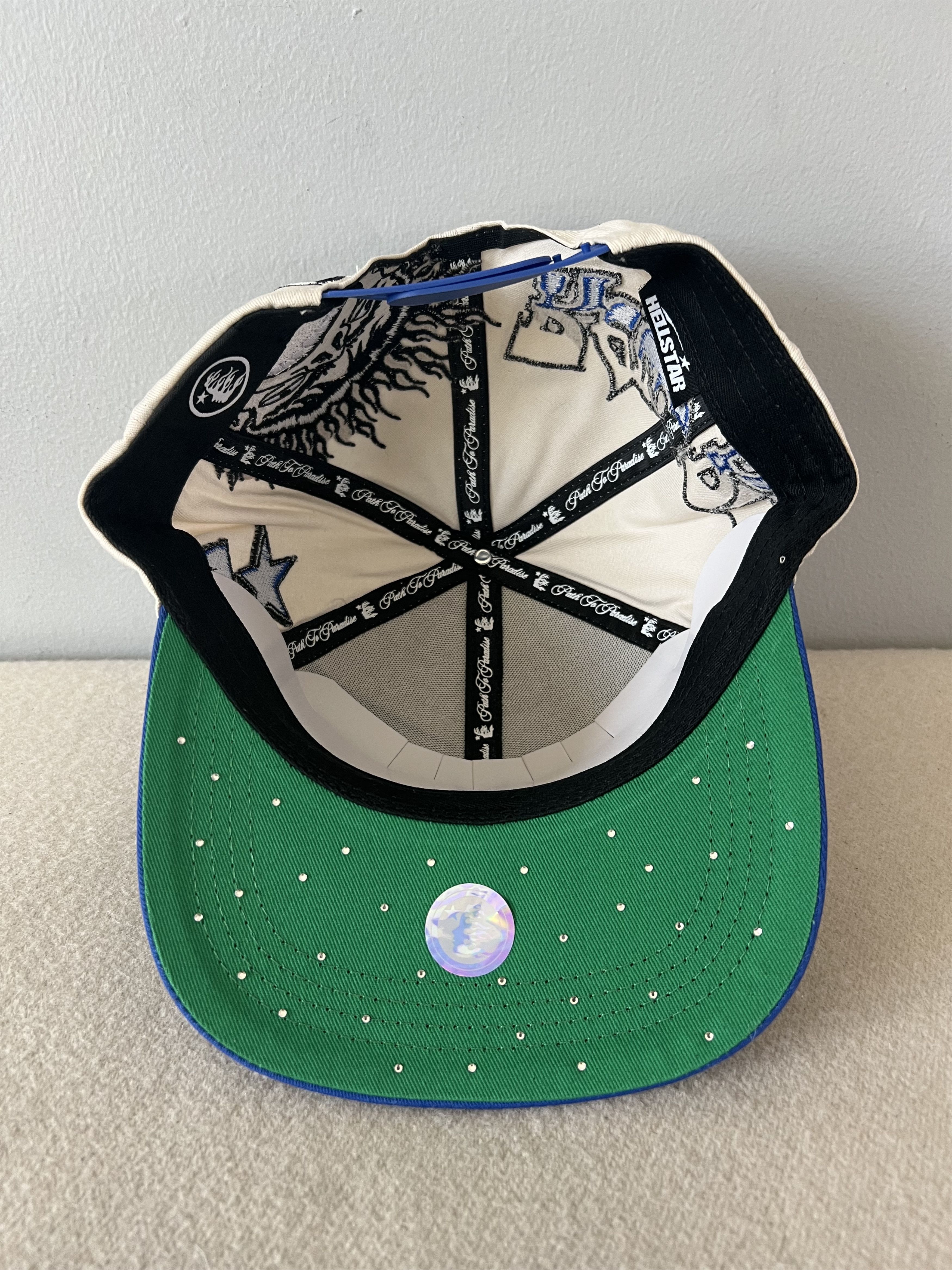 HELLSTAR Hellstar Records Snapback Hat in White Blue Size ONE SIZE - 5 Thumbnail