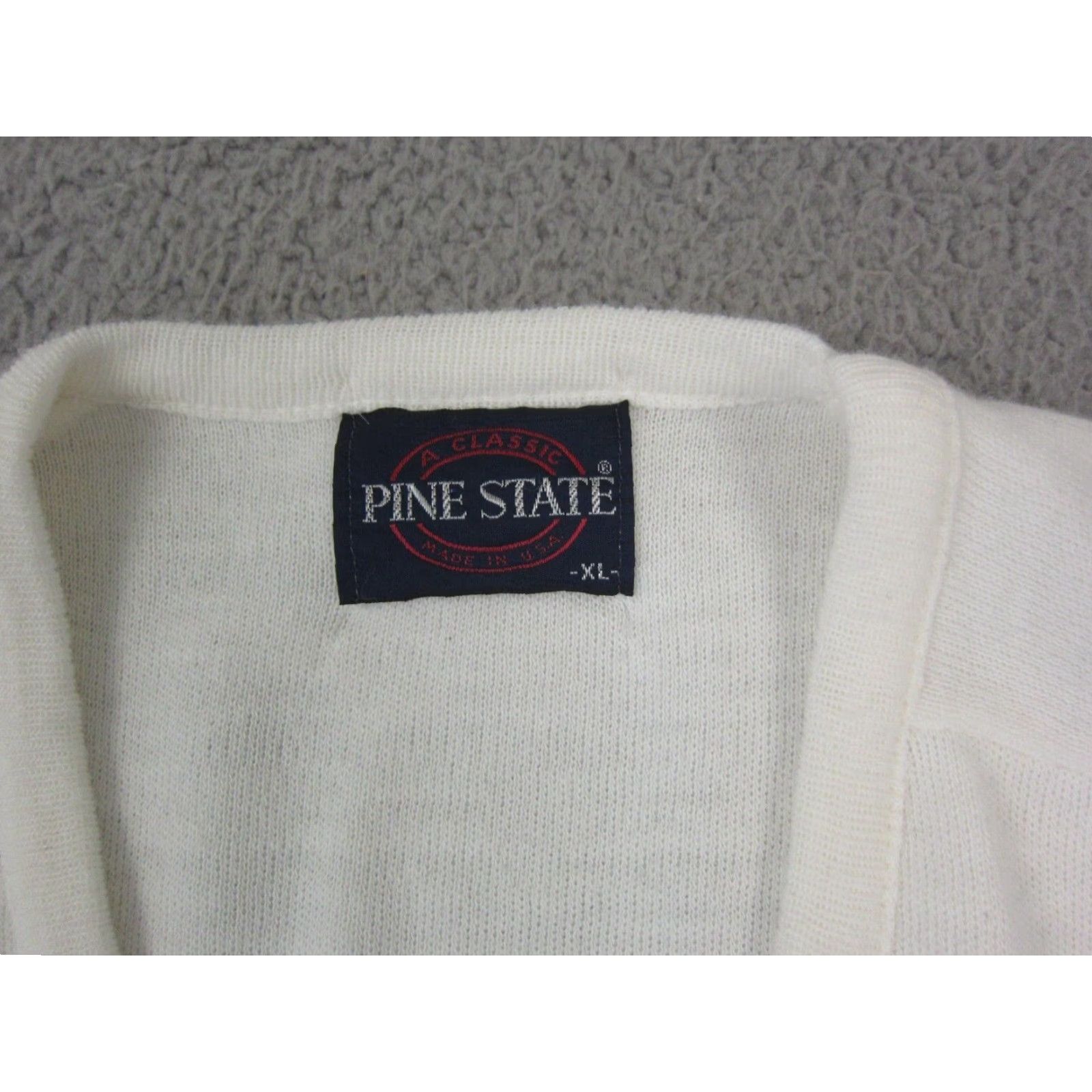 Vintage VINTAGE Pine State Pullover Sweater XL White Mens Knit Pullover 80s 90s Classic Preppy Fashion Size XL White Size US XL / EU 56 / 4 - 3 Thumbnail
