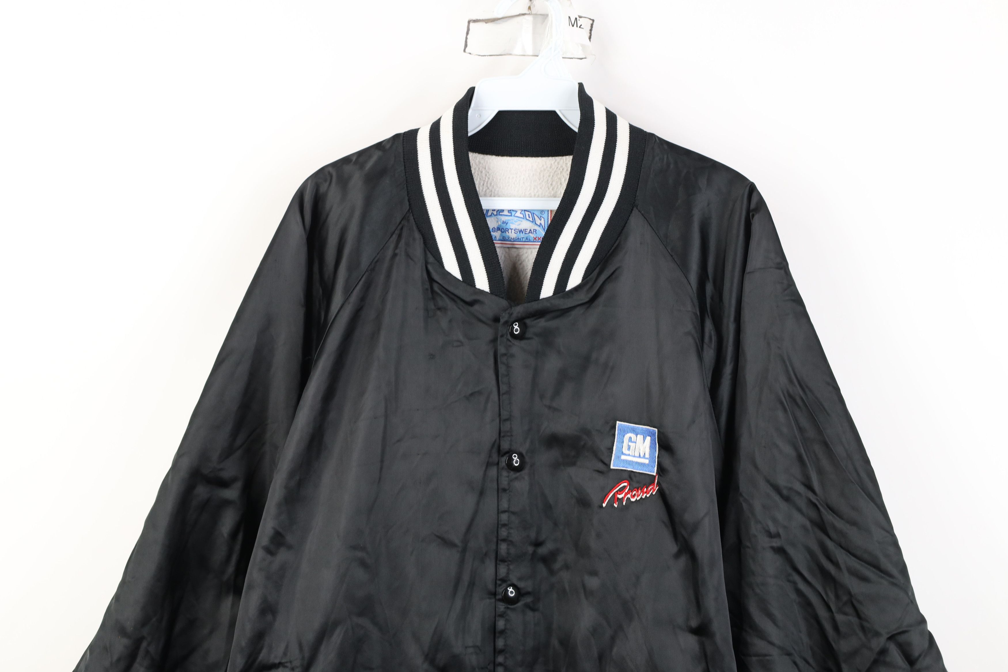 Vintage Vintage 80s GM General Motors Proud Satin Bomber Jacket USA Size US XXL / EU 58 / 5 - 2 Thumbnail