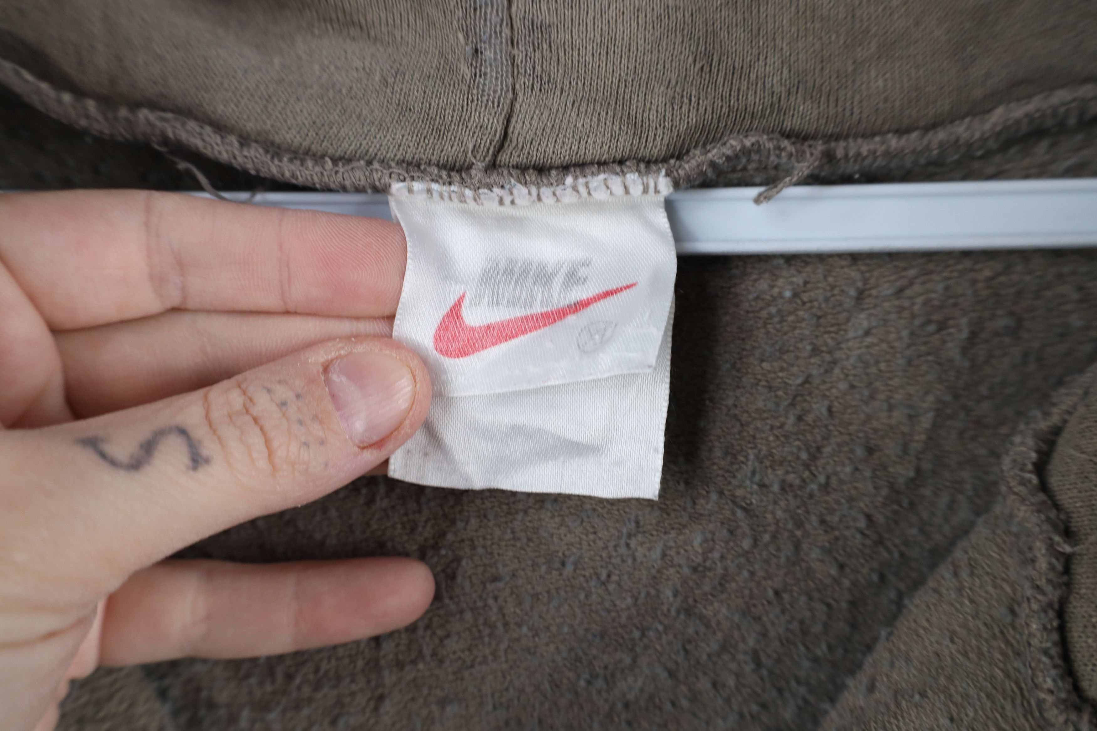 Nike × Vintage Vintage 90s Nike Scott Cetner Swoosh Hoodie Sweatshirt Gray Size US XL / EU 56 / 4 - 6 Thumbnail