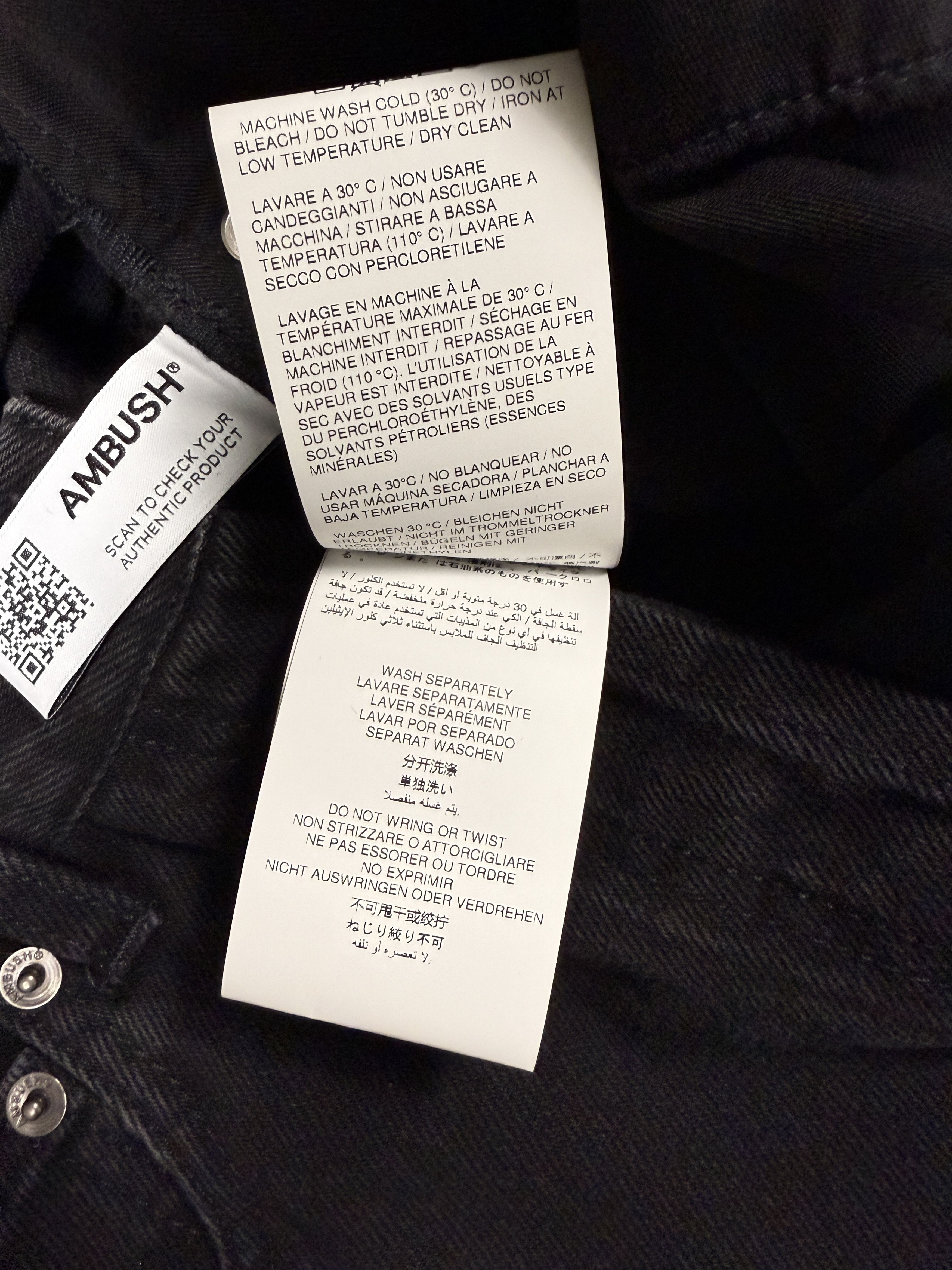 Ambush Design $670 Ambush Denim Waist Belt Baggy Jeans Size 29" - 17 Thumbnail
