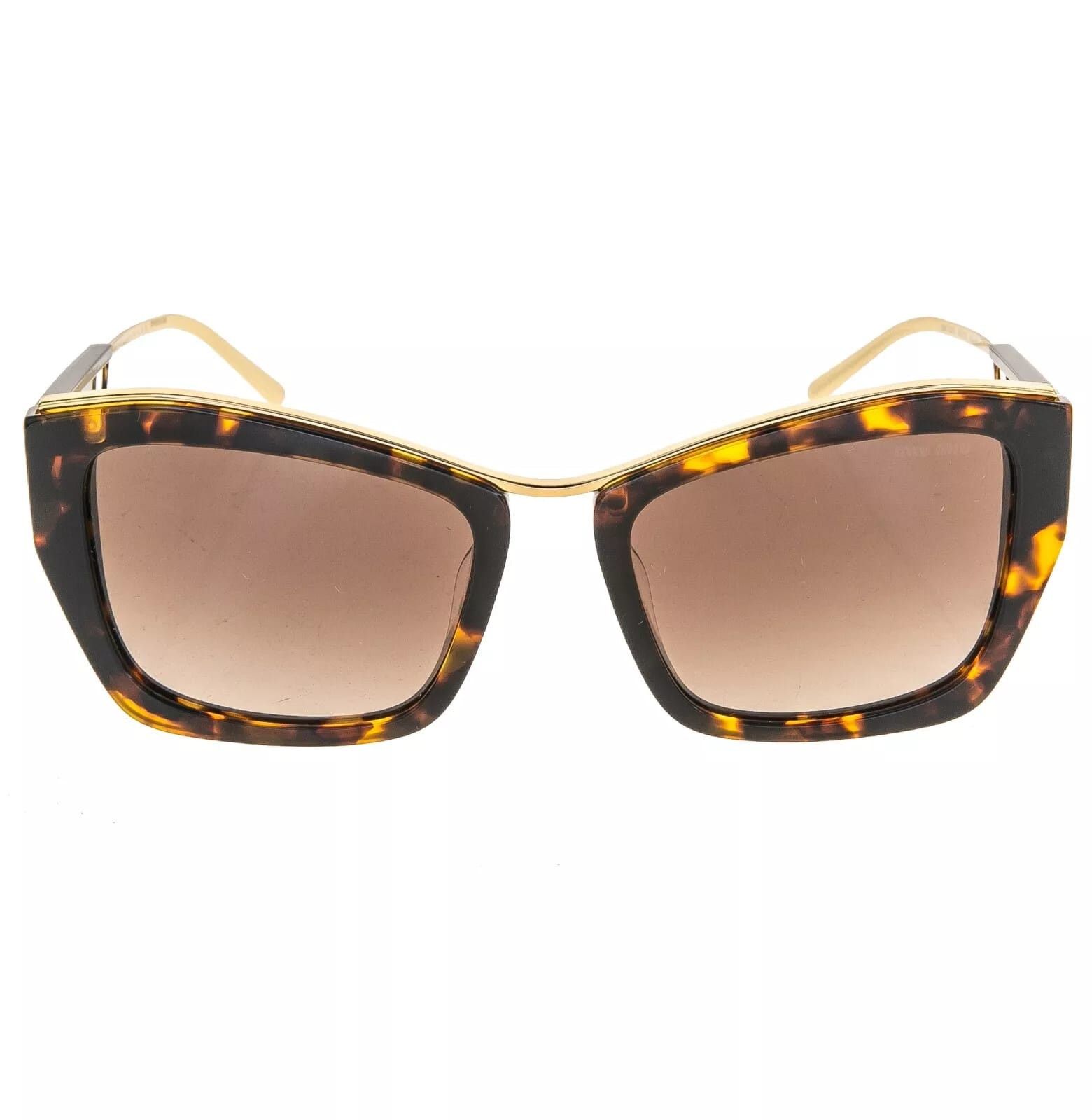 Miu Miu MIU MIU LOGO MU02YS Gold Brown Geometric Luxury Fashion 02Y Size ONE SIZE - 9 Thumbnail