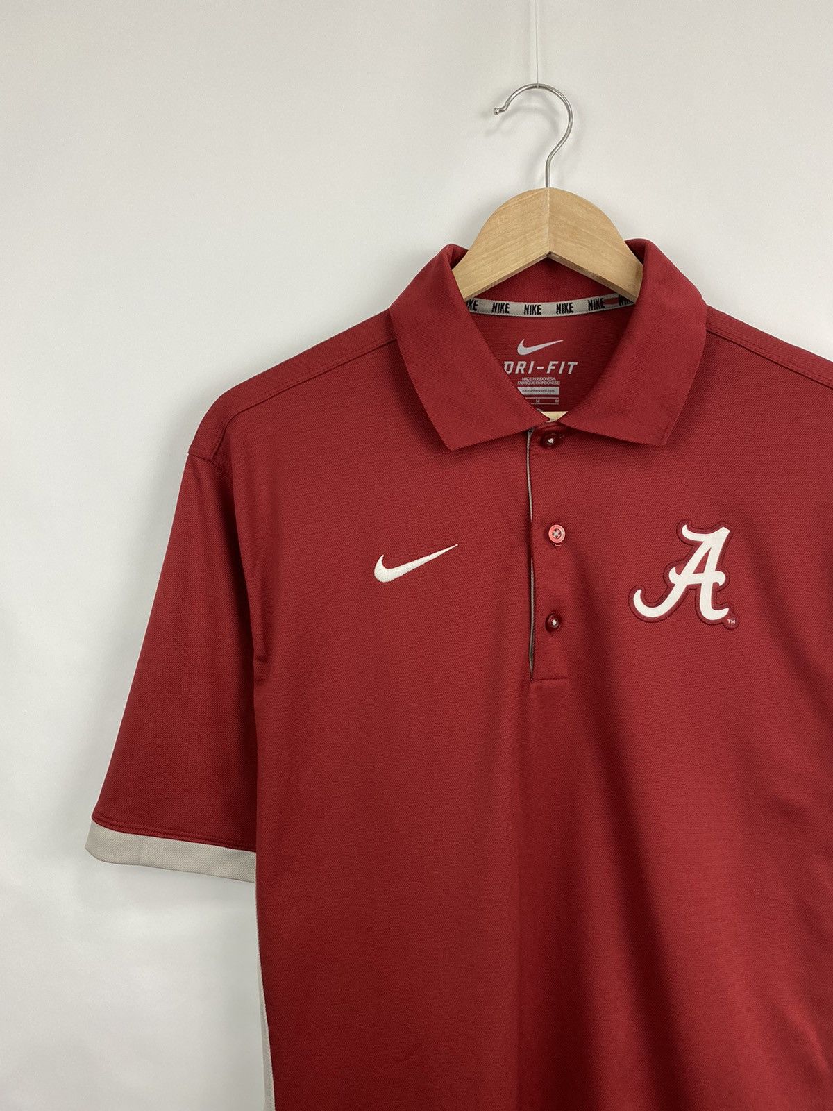 Nike ⚾️ Vintage 90s Nike Alabama Crimson Baseball Polo T-shirt Size US M / EU 48-50 / 2 - 1 Thumbnail