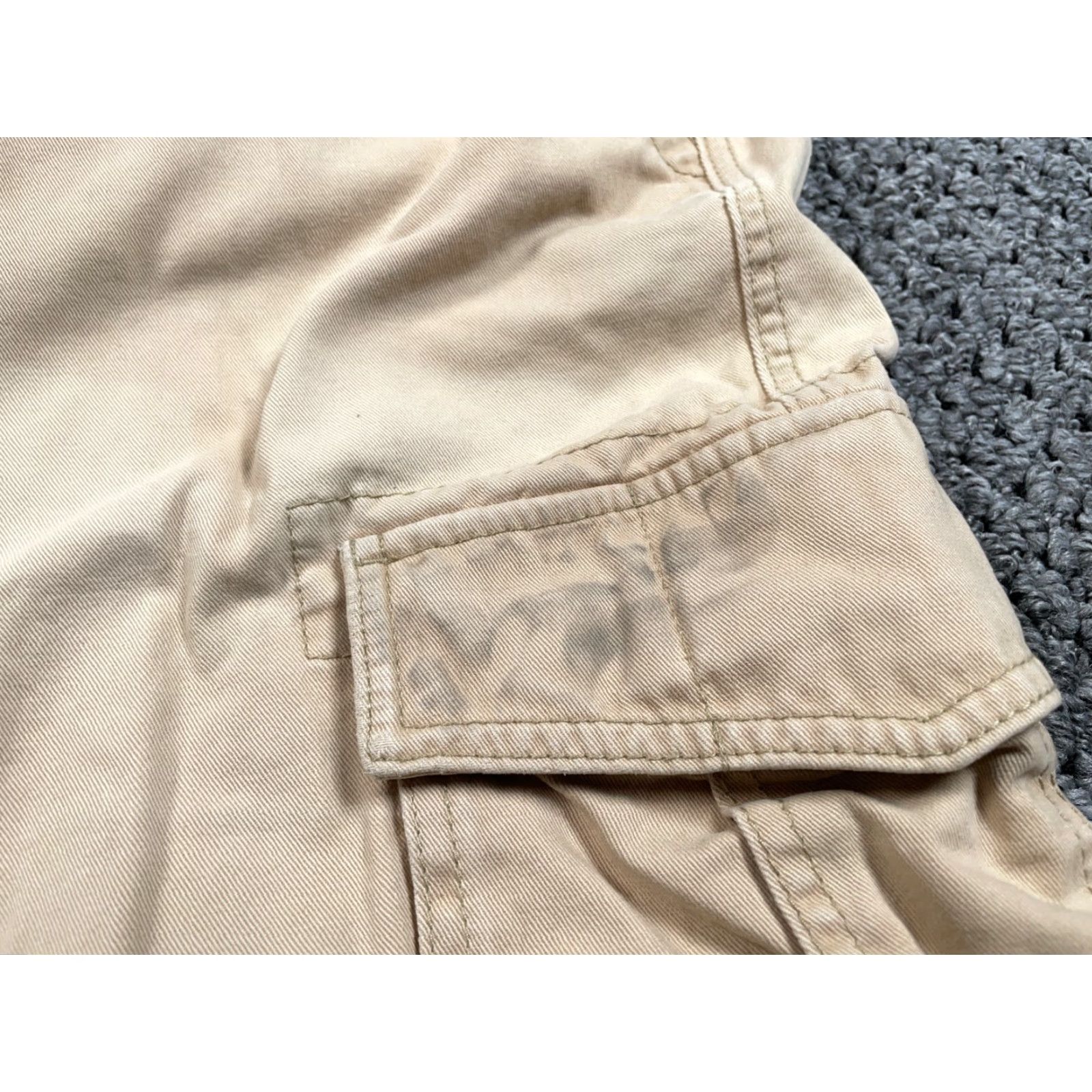 Vintage VINTAGE Baggy Loose Fit Cargo Pants Men's 39 x 32 Beige Pockets Cargo Pants Men 39x32 Regular Beige Mens Pants Regular Men Beige 90s? Size US 39 - 5 Thumbnail