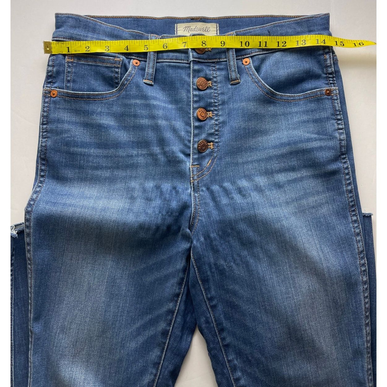Madewell Madewell 10" High-Rise Skinny Chewed-Hem Jeans - Size 28 Size 28" / US 6 / IT 42 - 6 Thumbnail