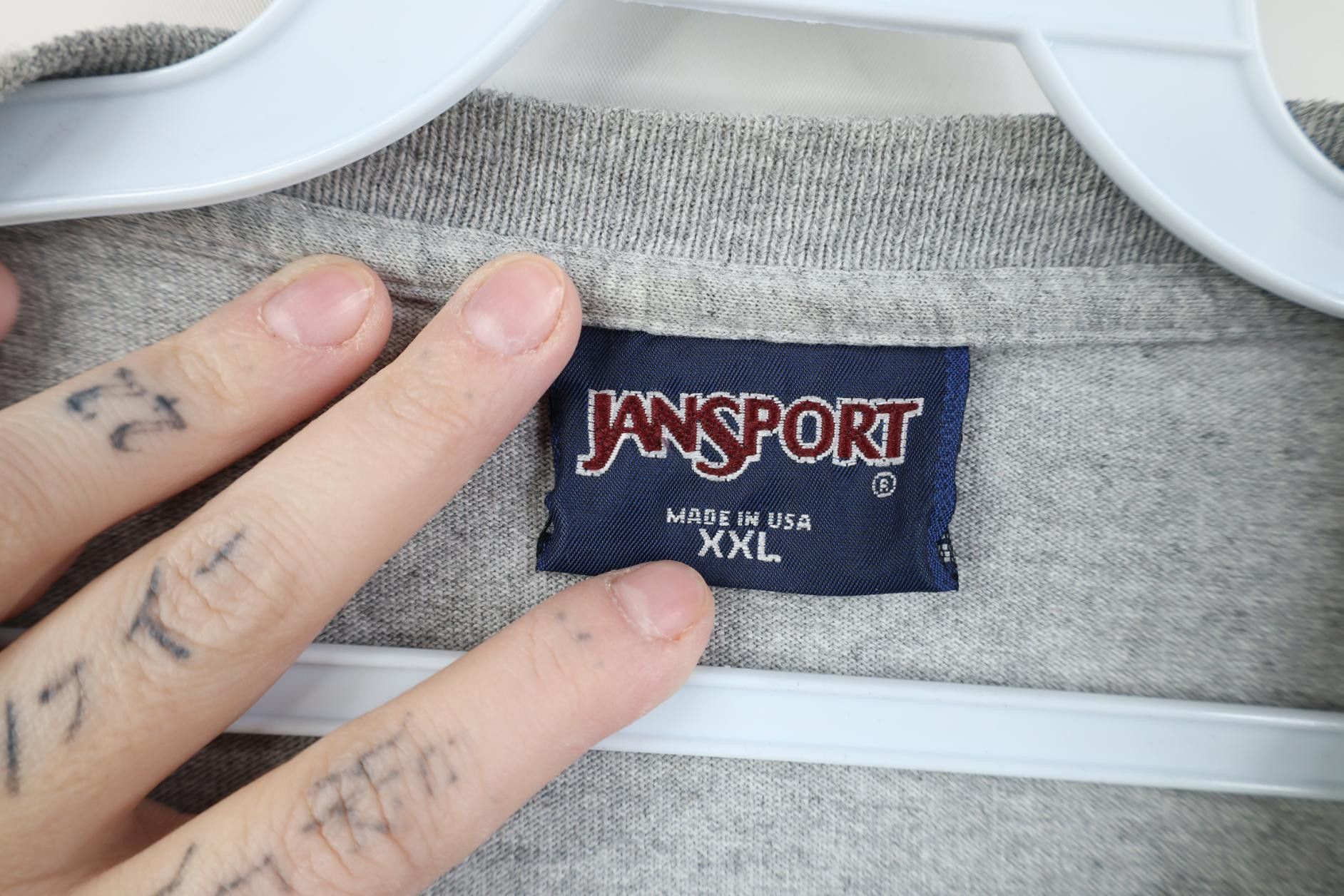 Vintage Vintage 90s University Long Sleeve T-Shirt Heather Gray USA Size US XXL / EU 58 / 5 - 11 Thumbnail