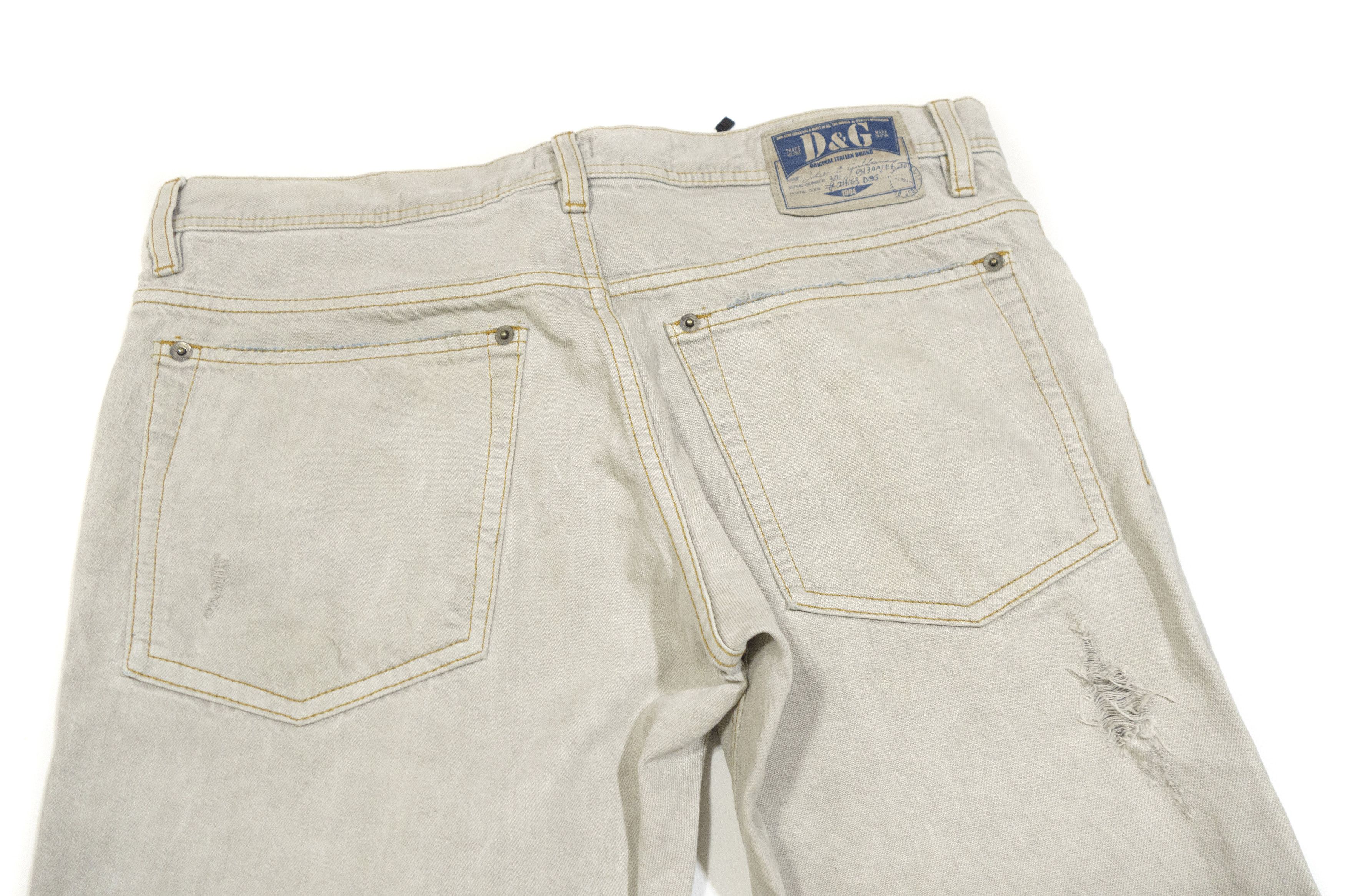 Dolce & Gabbana 00S Distressed Mud Dirty Loose Jeans Vintage Size US 32 / EU 48 - 4 Thumbnail