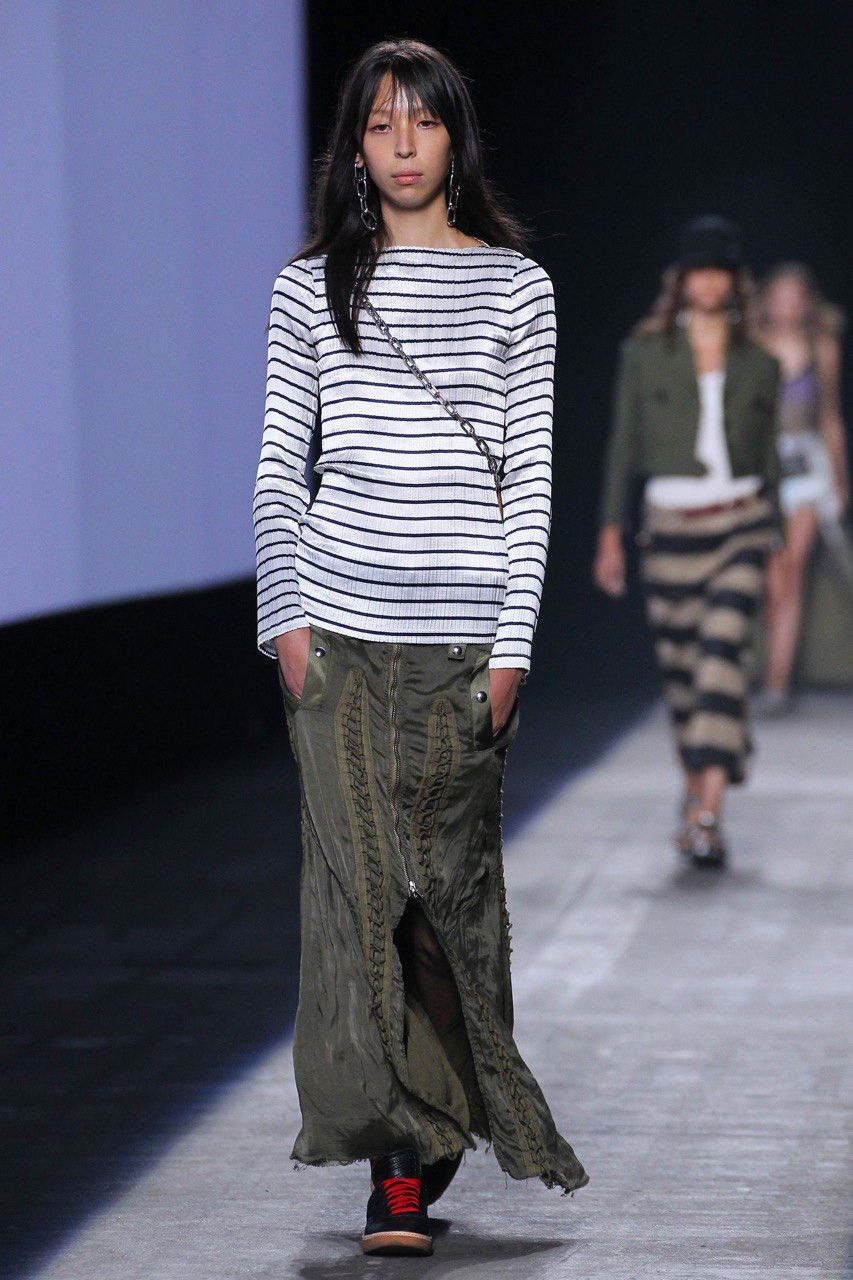 image of Alexander Wang S/s 16 Maxi Skirt in Khaki, Women's (Size 27)