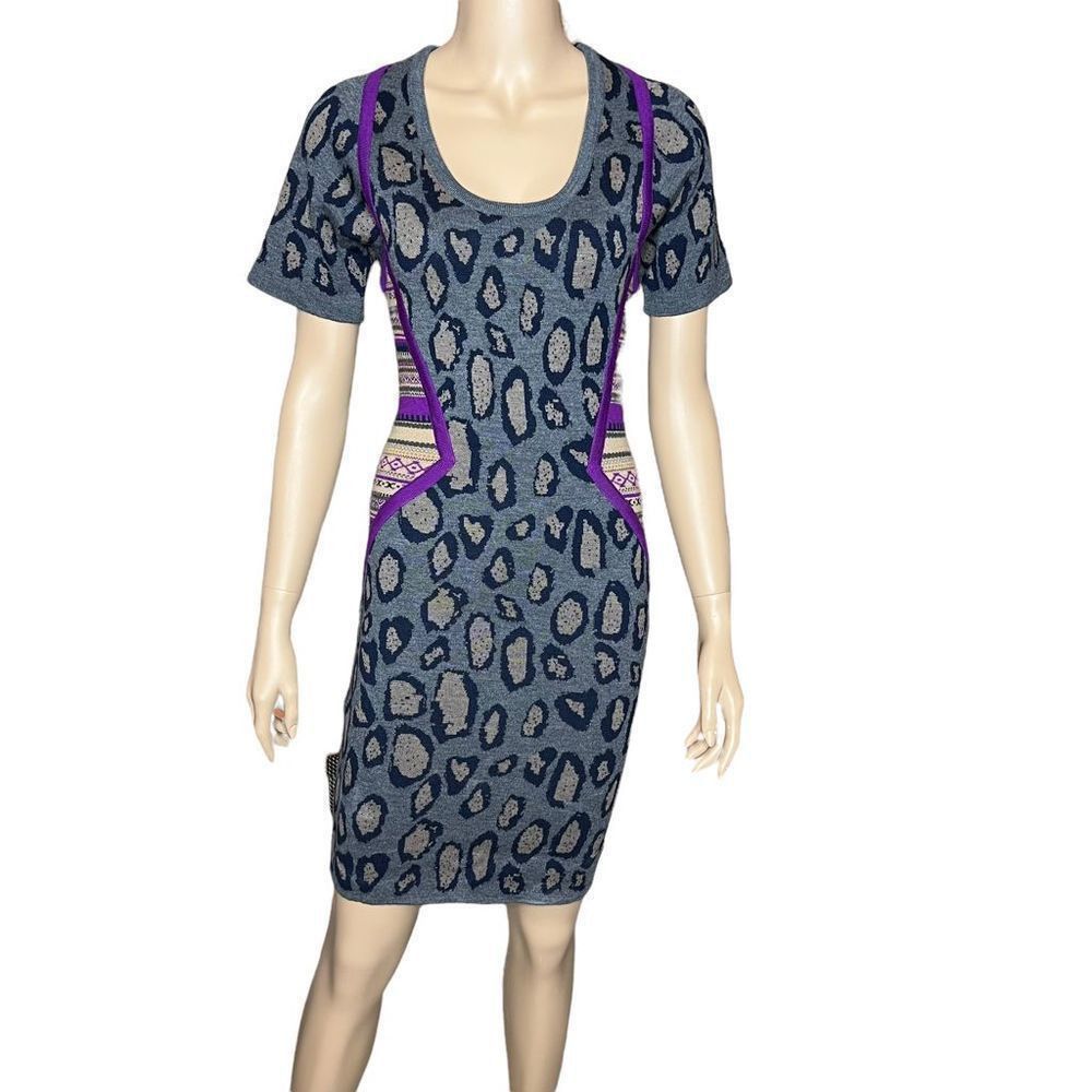 Yigal Azrouel Cut25 by Yigal Azrouel Animal Print bodycon wool dress XS NWT Size XS / US 0-2 / IT 36-38 - 1 Thumbnail