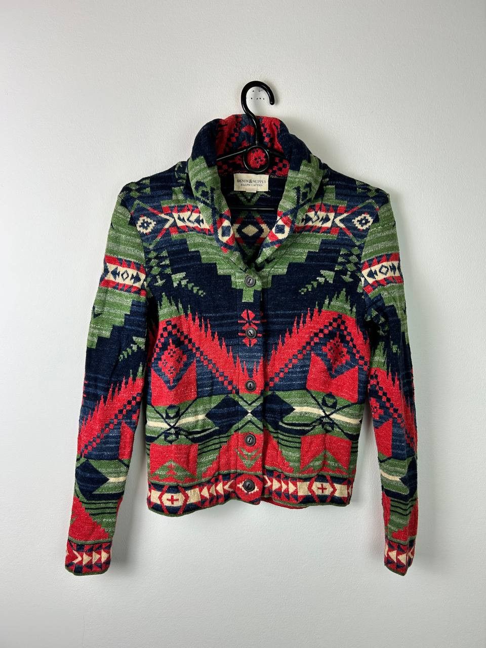 image of Denim And Supply Ralph Lauren x Navajo Ralph Laurent Navajo Aztec Cotton Cardigan, Women's (Size XS