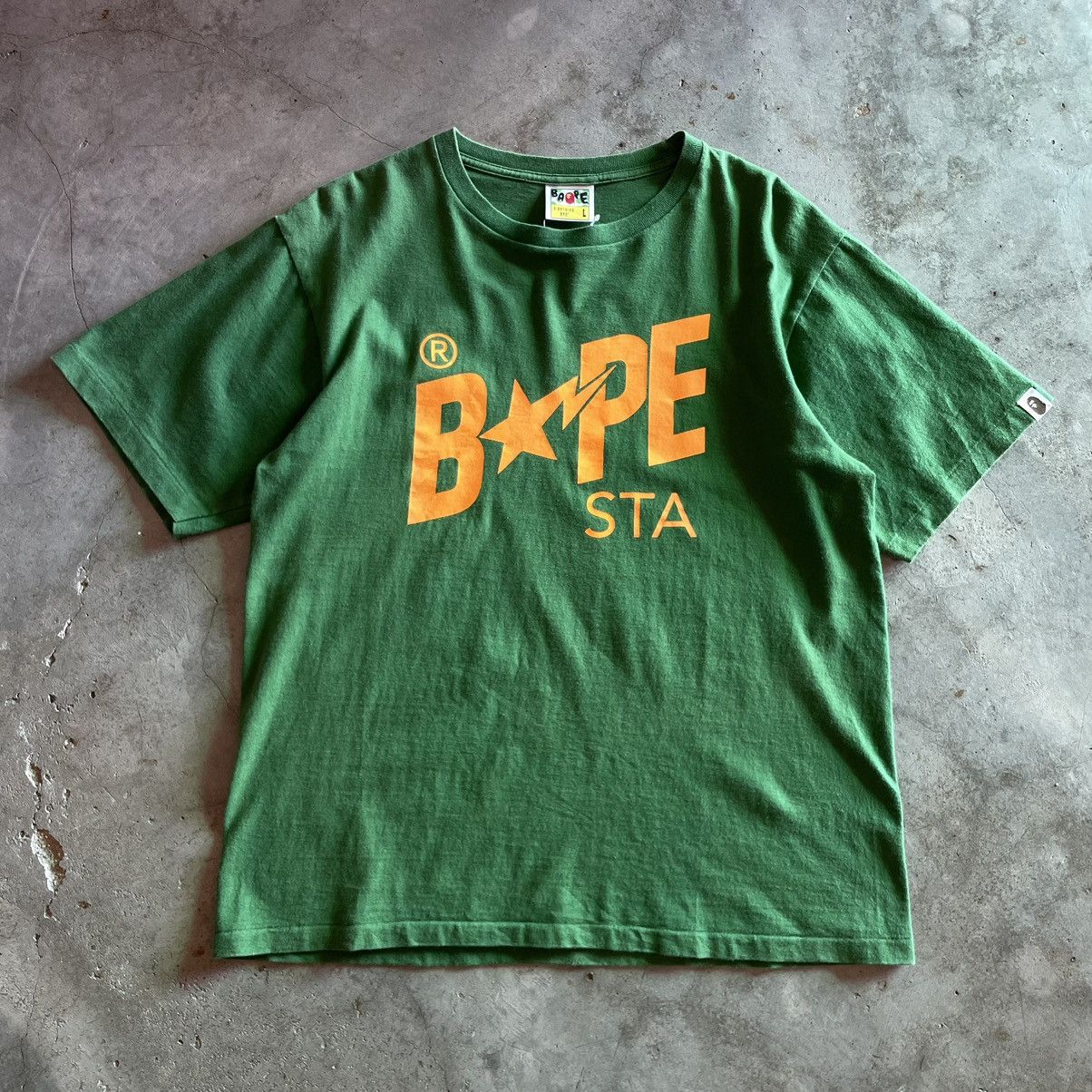 Pre-owned Bape Sta Tee In Green