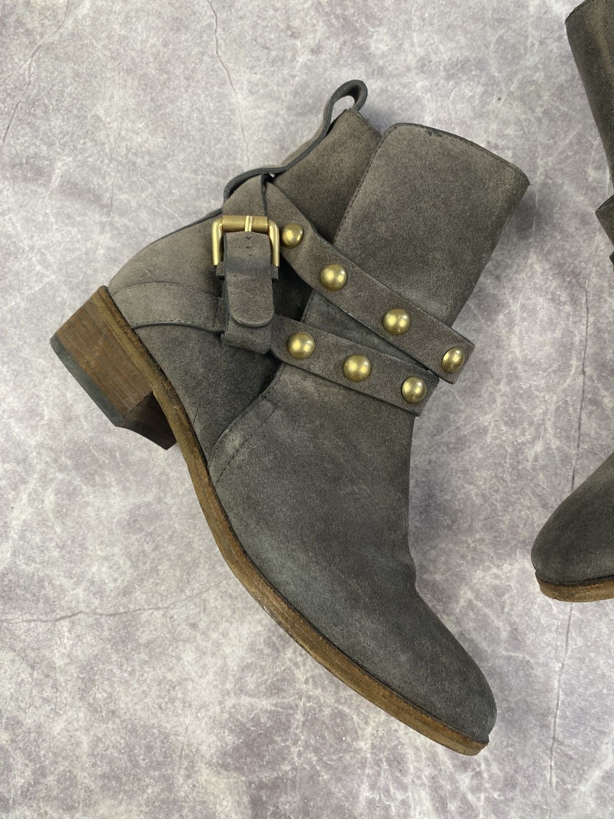 See by Chloe See by Chloe Luxury Suede Boots With Metal Studded Size: 37 Size US 7 / IT 37 - 2 Thumbnail