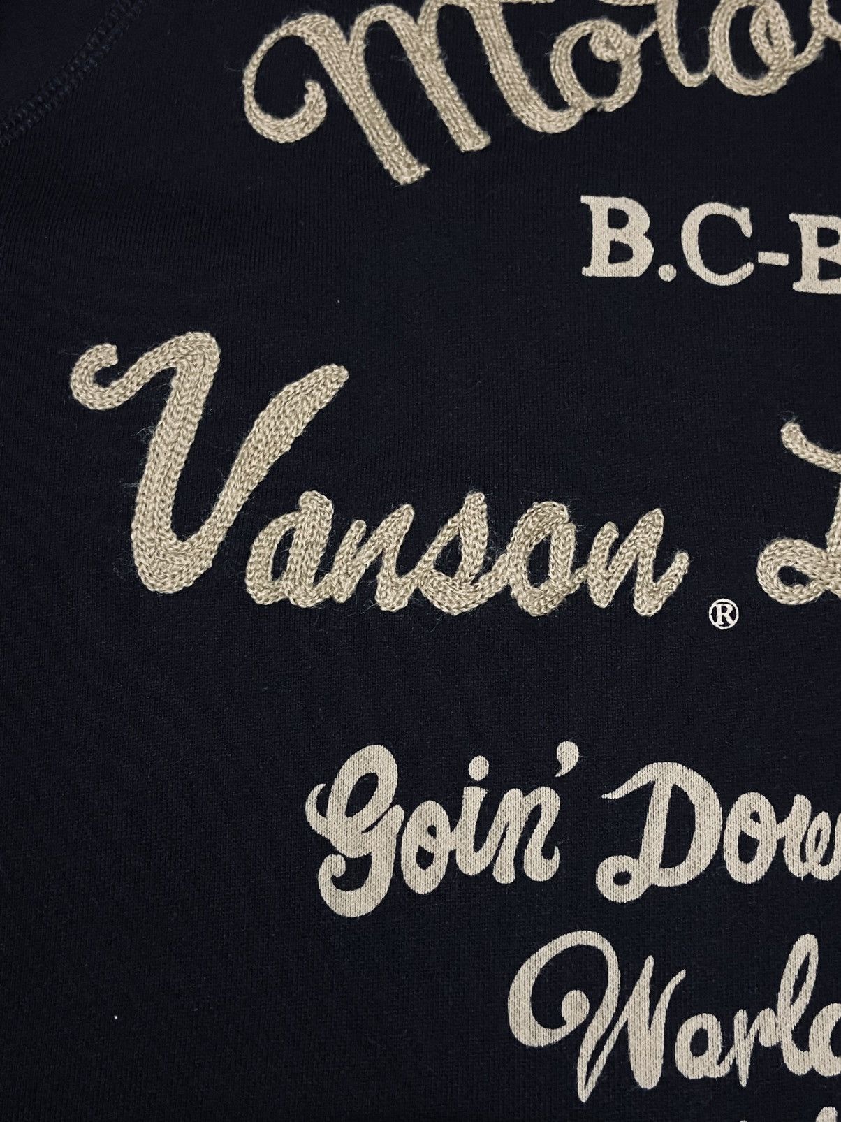 Vanson Leathers VANSON COTTON BOSTON MASS ZIPPER SWEATER Size US XL / EU 56 / 4 - 14 Thumbnail