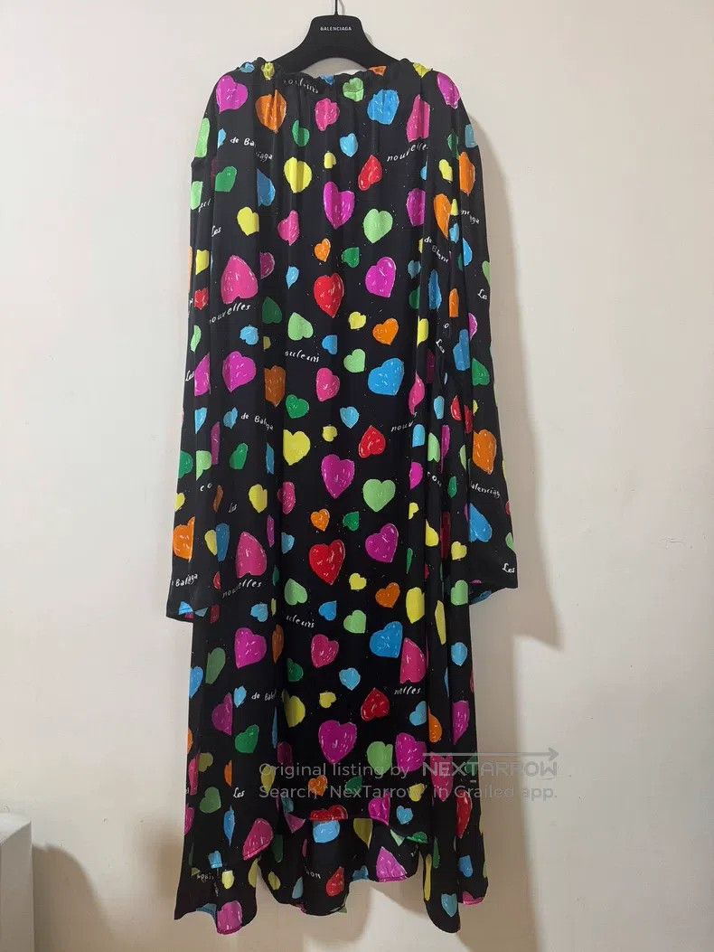 Balenciaga Balenciaga Valentine's Day Limited Colorful Heart Silk Dre Size XS / US 0-2 / IT 36-38 - 2 Thumbnail