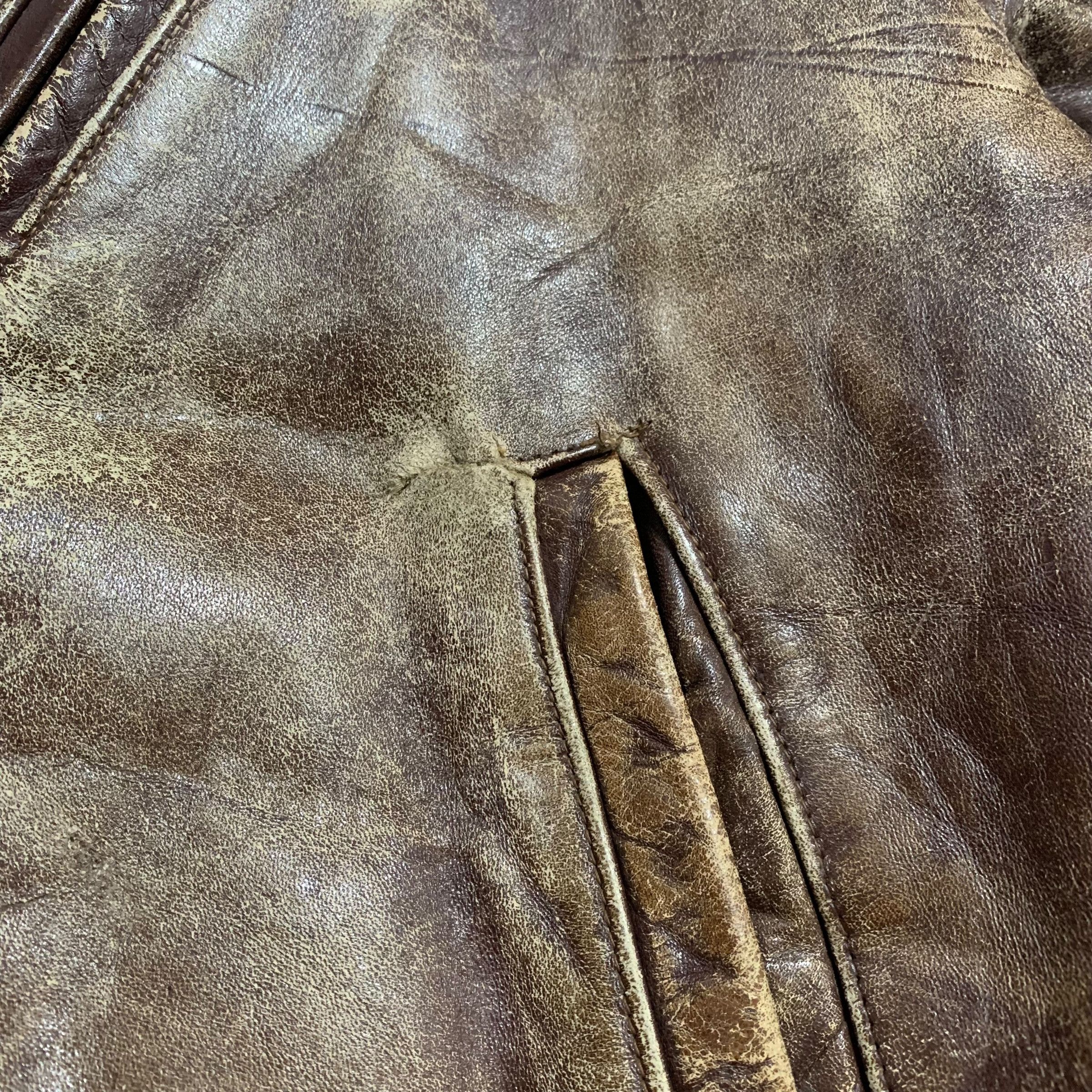Vintage True Vintage 60s Leather Jacket Scovill Zipper Size US M / EU 48-50 / 2 - 5 Thumbnail