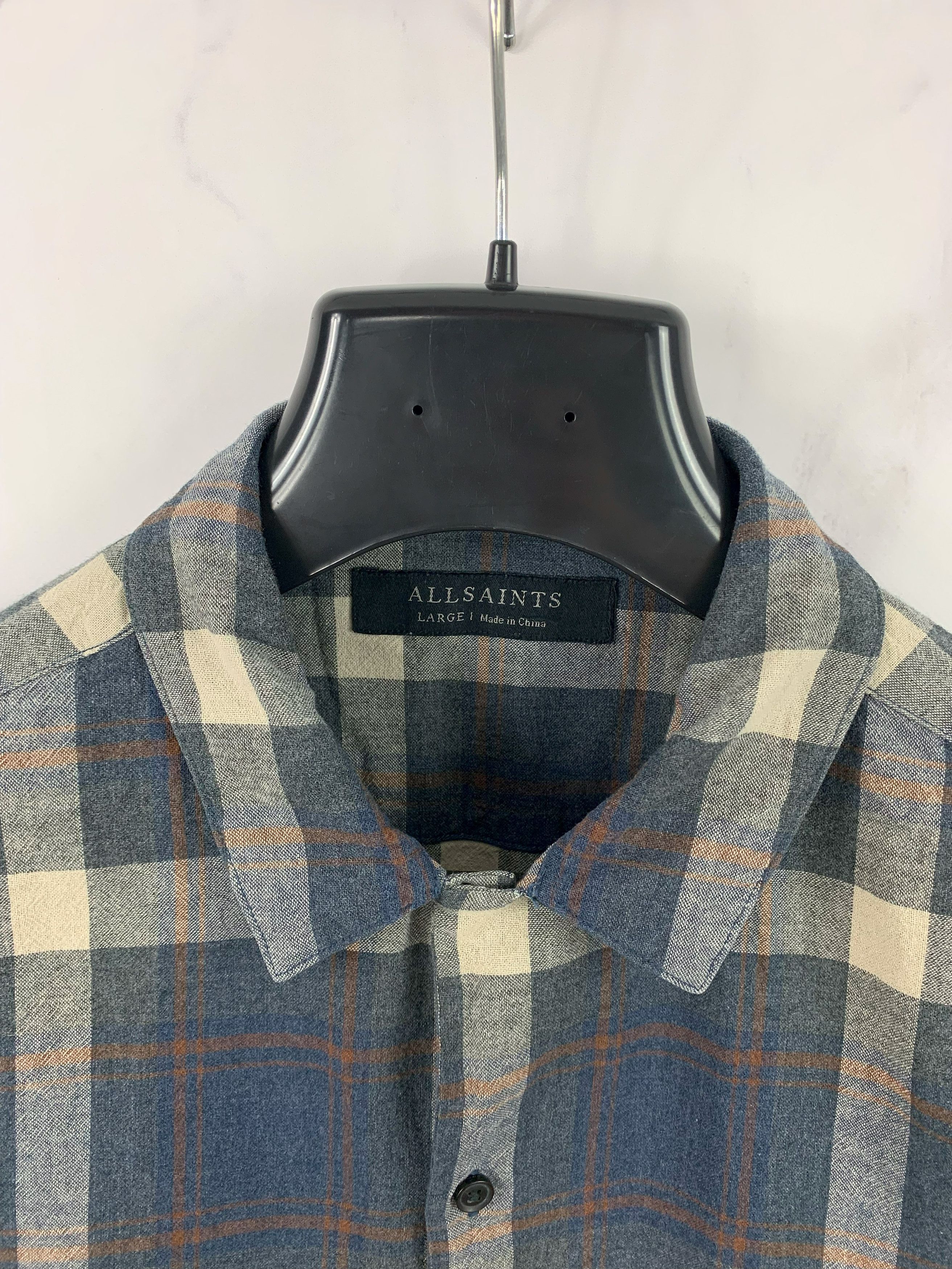 Allsaints AllSaints Shirt Lauderhill Long Sleeve Check Pattern Shirt L Size US L / EU 52-54 / 3 - 9 Thumbnail