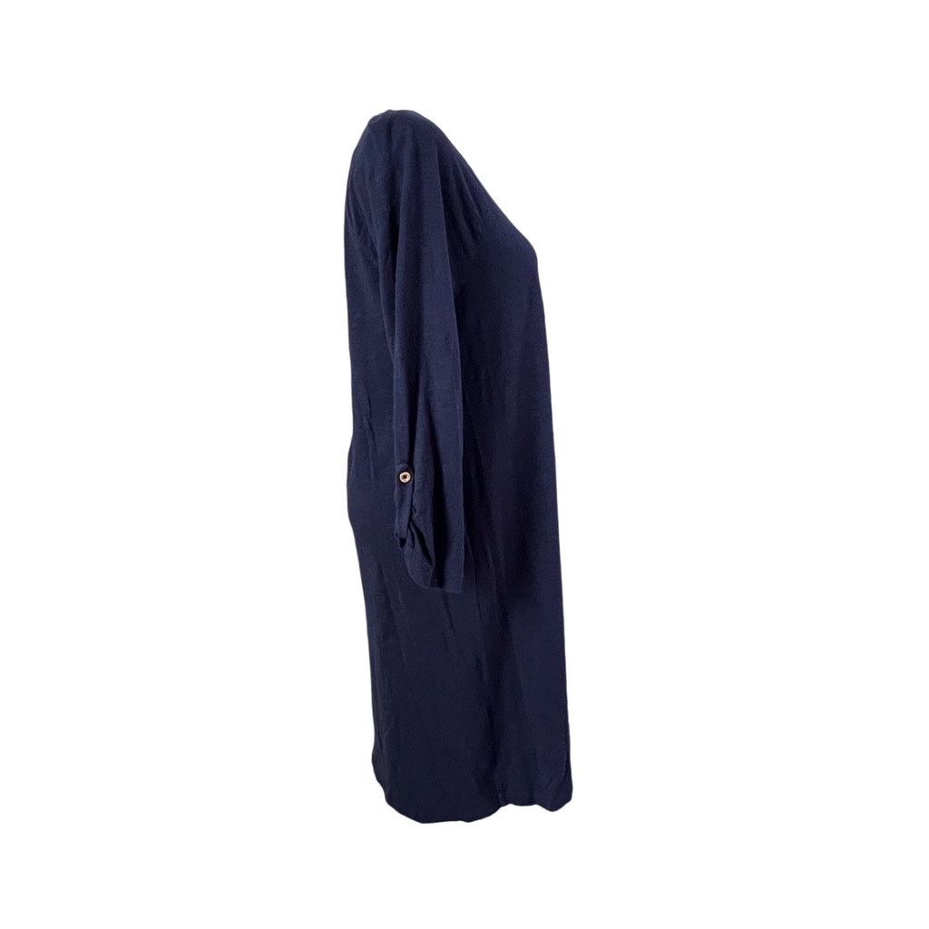Lilly Pulitzer Lilly Pulitzer 26198 Suncrest Swing MEDIUM Tab Sleeves Navy Size M / US 6-8 / IT 42-44 - 3 Thumbnail