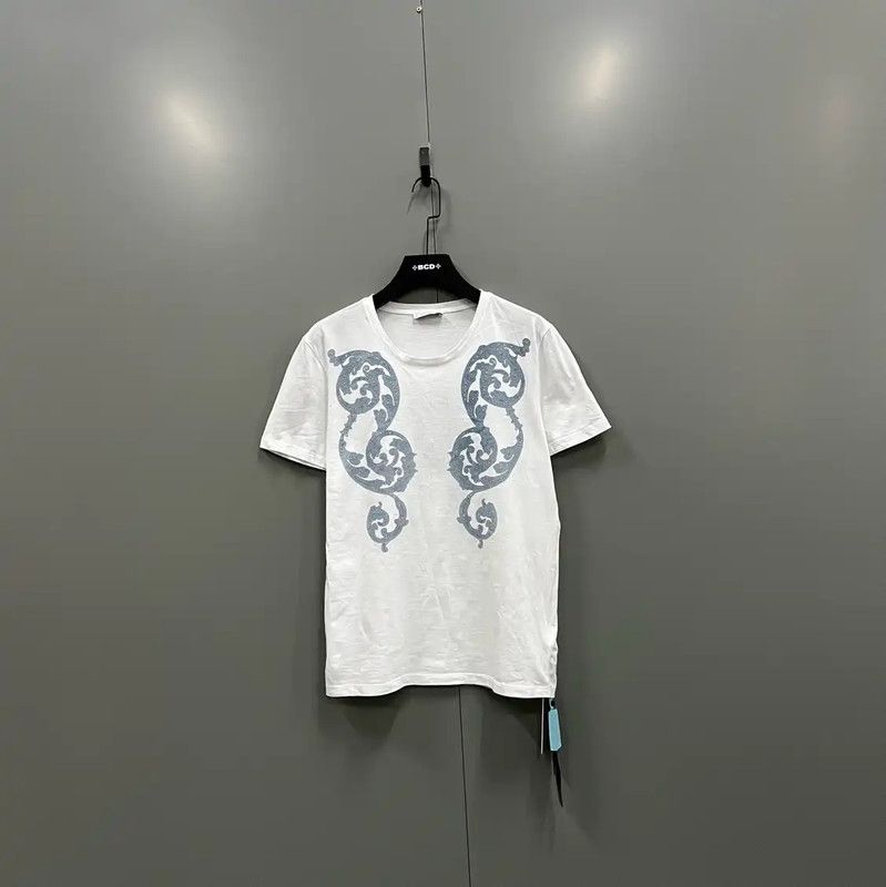 Versace Versace Summer White Short Sleeve T-Shirt 0089 Size L / US 10 / IT 46 - 1 Thumbnail