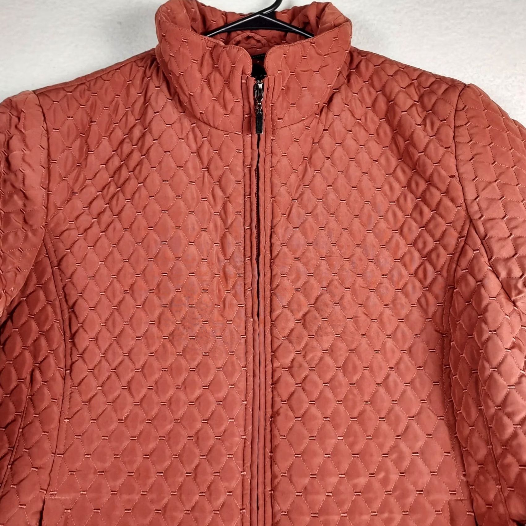 Rusty VINTAGE? No. Giacca Woman Quilted Jacket 2X Full Zip Insulated Rust Orange Jacket Womens Size XXL / US 16-18 / IT 52-54 - 5 Thumbnail