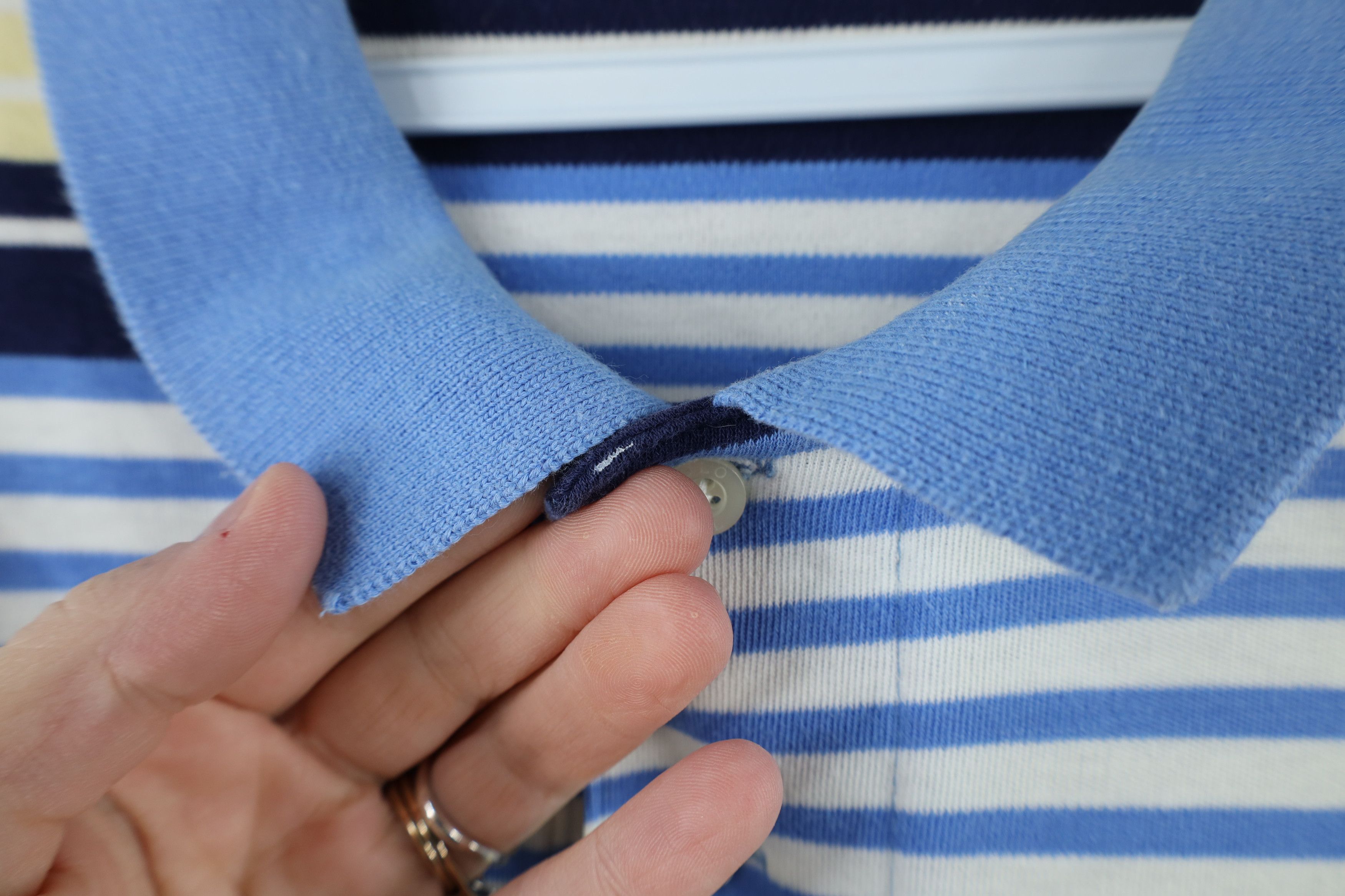 Ralph Lauren × Vintage Vintage 90s Ralph Lauren Block Knit Polo Shirt Cotton USA Size US XL / EU 56 / 4 - 6 Thumbnail