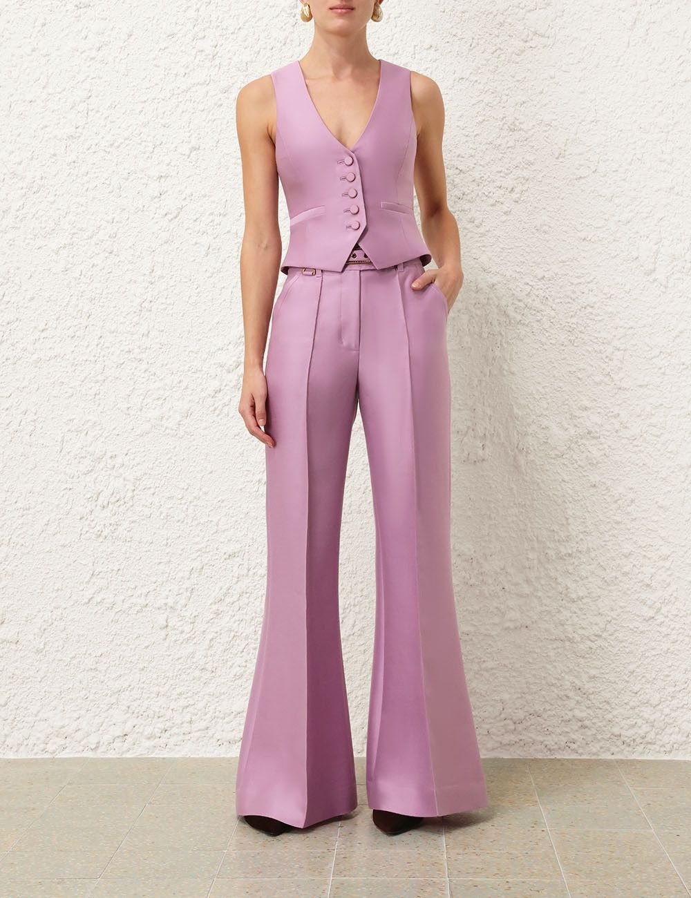 Zimmermann oc11z0825 Illustration Tailored Vest in Lilac Size M / US 6-8 / IT 42-44 - 2 Thumbnail