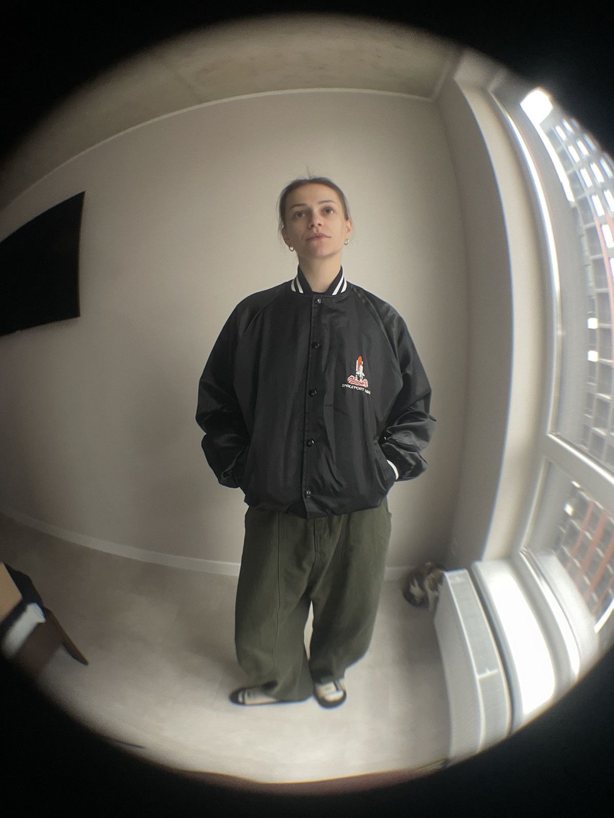 Vintage vintage spaceport usa new mexico bomber varsity nylon jacket Size US M / EU 48-50 / 2 - 1 Thumbnail
