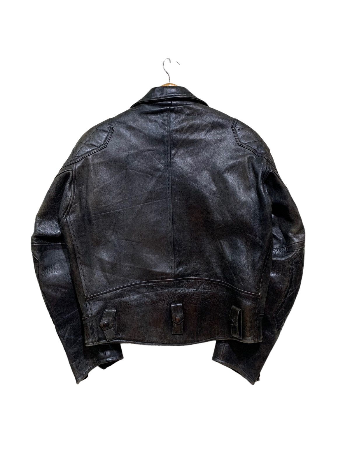 Japanese Brand 🔥HAROLD GEAR DOUBLE COLLAR BIKERS LEATHER JACKET Size US M / EU 48-50 / 2 - 5 Thumbnail