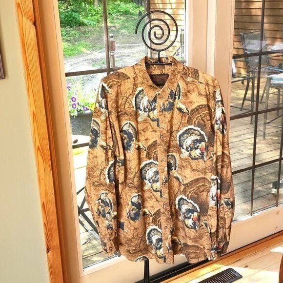 Vintage Bluff Creek Outfitters Graphic Turkey Long Sleeve Casual But Size US L / EU 52-54 / 3 - 1 Thumbnail