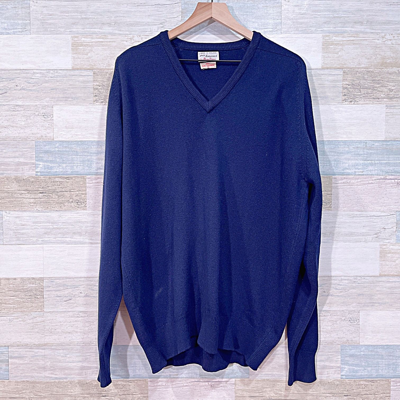 Alan Paine × Vintage Alan Paine Vintage 100% Cashmere Sweater Blue Mens 46 XL Size US XL / EU 56 / 4 - 1 Thumbnail