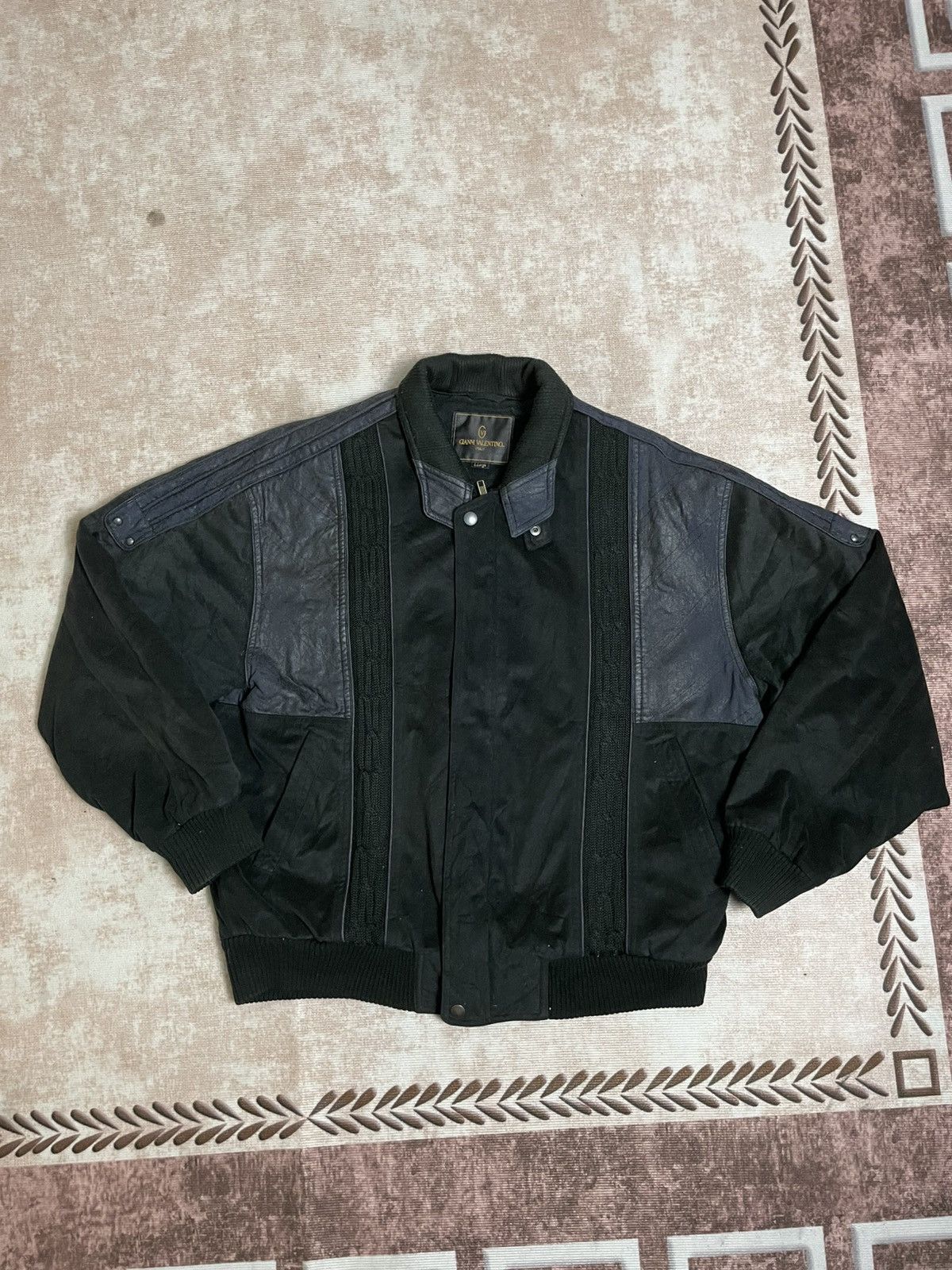 Japanese Brand Gianni Valentino Bomber Size US L / EU 52-54 / 3 - 1 Thumbnail