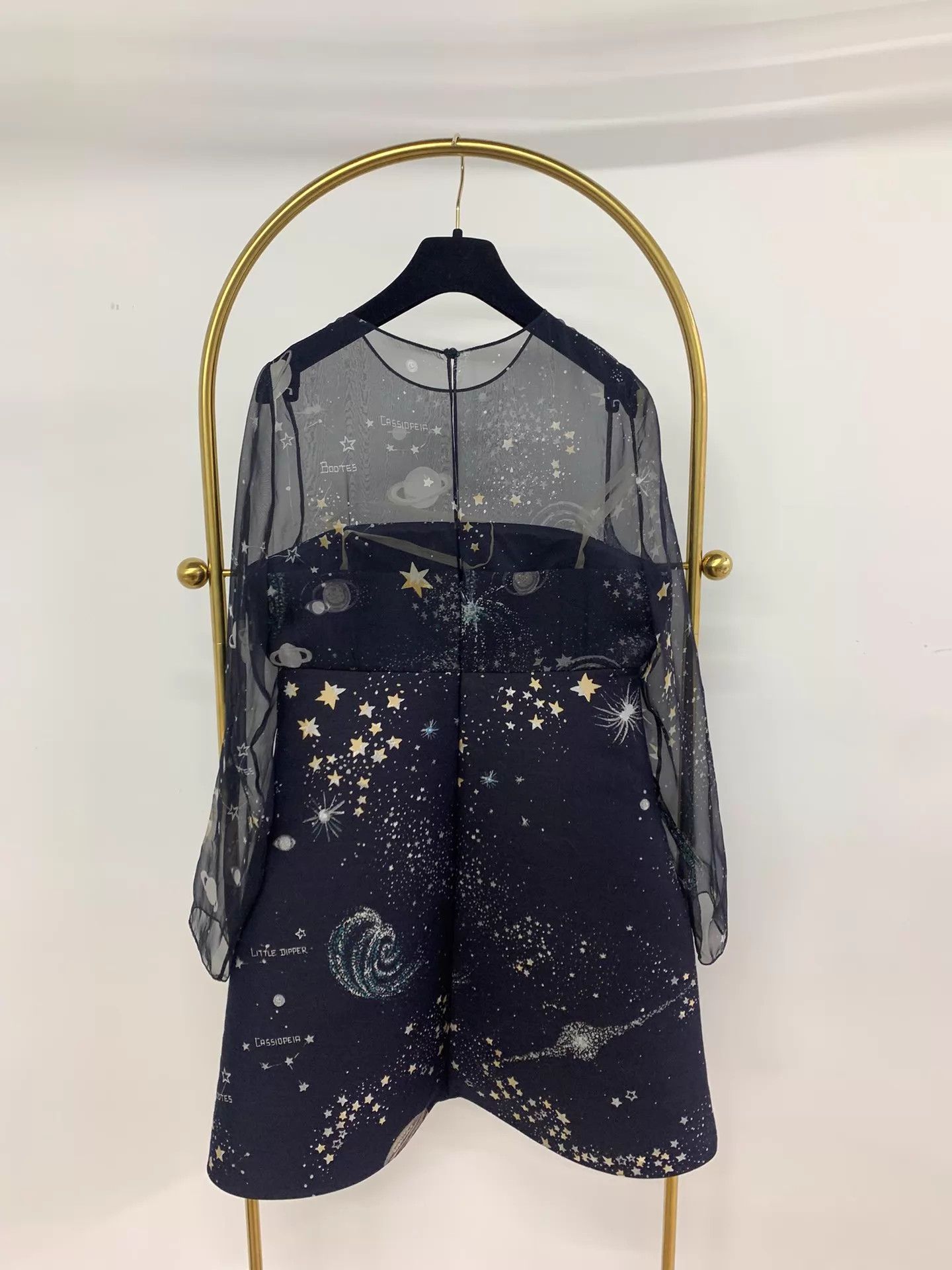 Valentino VALENTINO women's tulle colorblock starry sky print dress Size XS / US 0-2 / IT 36-38 - 3 Thumbnail
