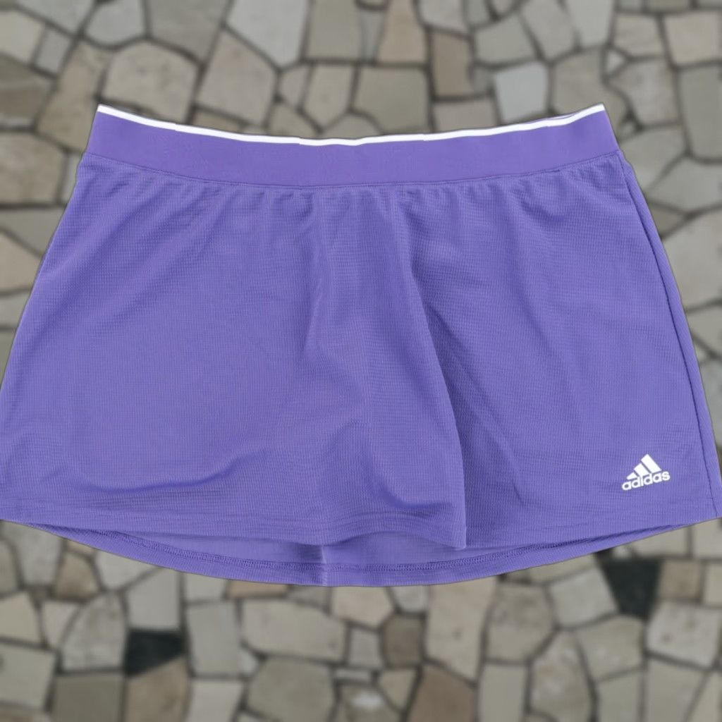 Adidas Adidas Aeroready Club Tennis Skirt Purple Women's XL Polyester Knit Size 40" / US 18 - 1 Thumbnail