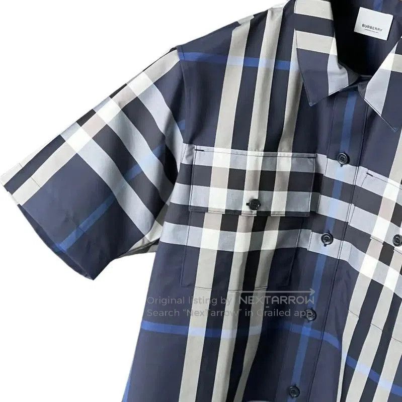 Burberry Burberry Short Sleeve Blue Checkered Shirt. Size US XS / EU 42 / 0 - 5 Thumbnail