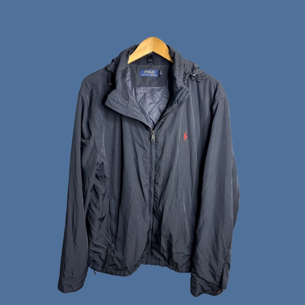Polo Ralph Lauren VINTAGE Polo Ralph Lauren Jacket Mens XL Navy Hooded Full Zip Quilted Lined Pony Logo Size US XL / EU 56 / 4 - 1 Thumbnail