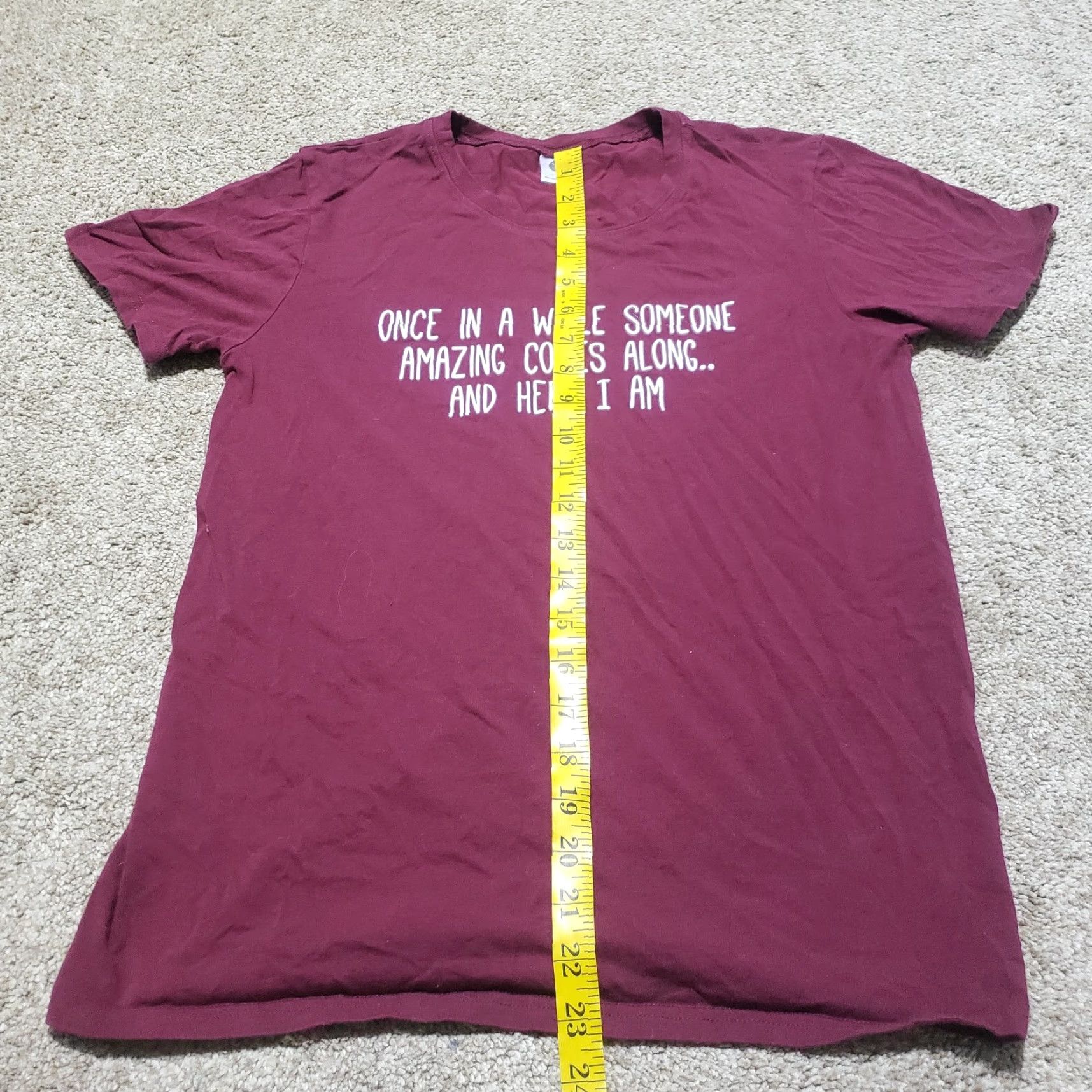 Vintage Once In A While Someone Amazing Comes Along T-Shirt Maroon M Medium Womens Shirt Size M / US 6-8 / IT 42-44 - 6 Thumbnail