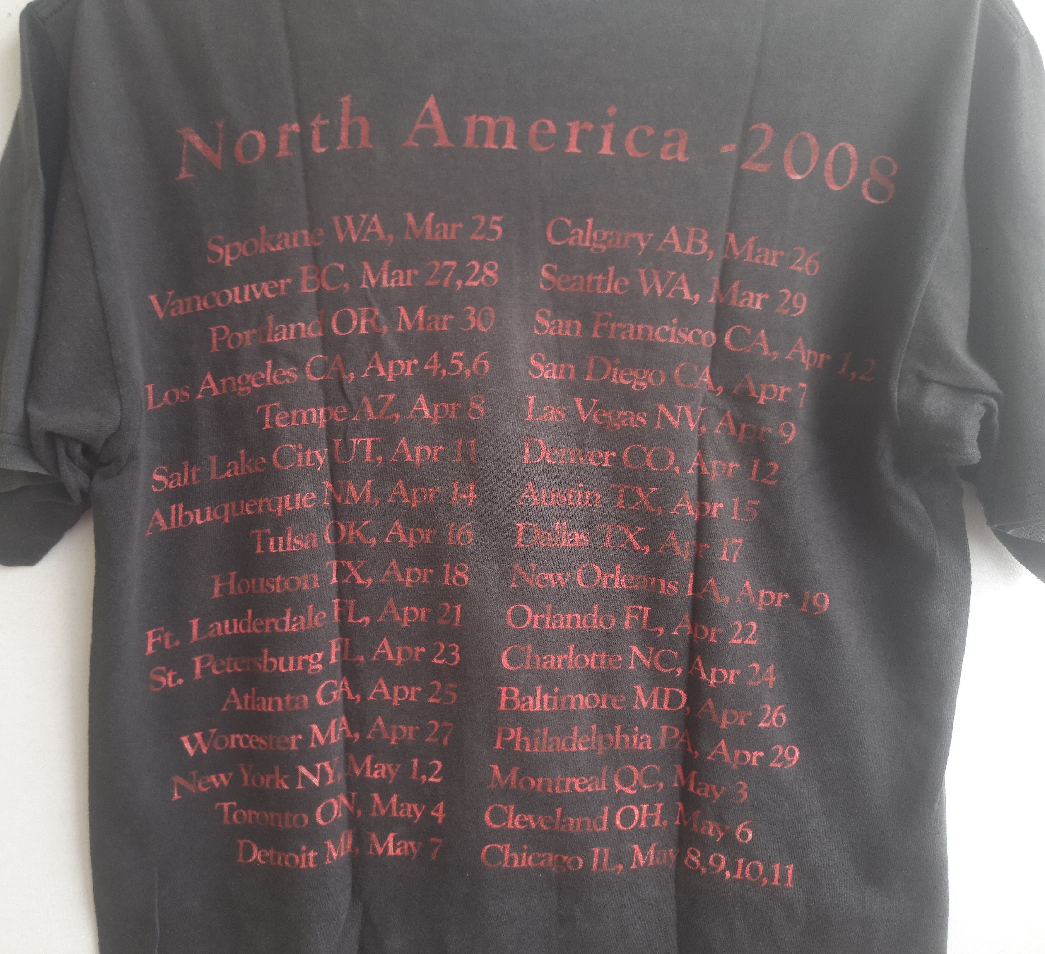 Band Tees Y2K MESHUGGAH North American Tour 2008 Death Metal Size US M / EU 48-50 / 2 - 5 Thumbnail