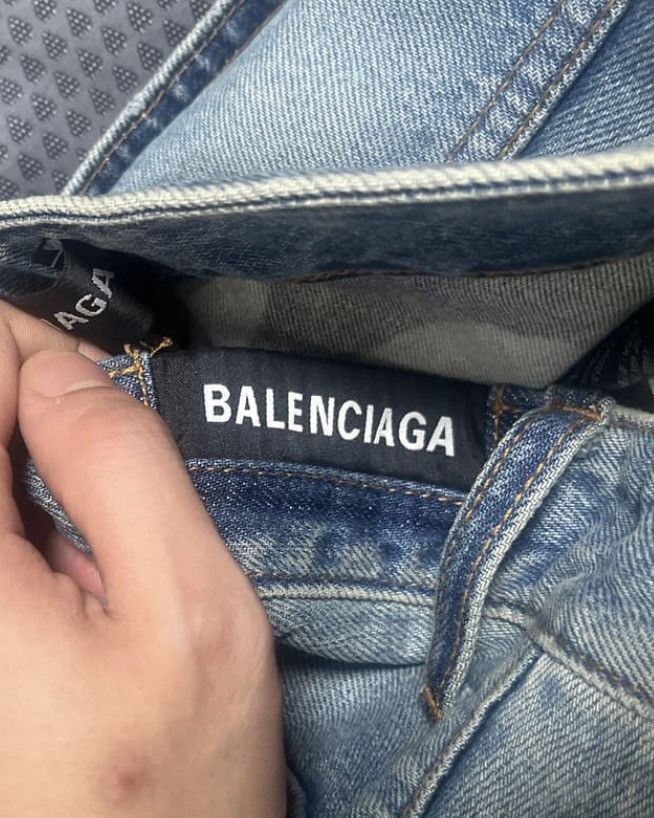 Balenciaga Balenciaga Camo Slashed Layer Denim Pants Size US 30 / EU 46 - 2 Thumbnail