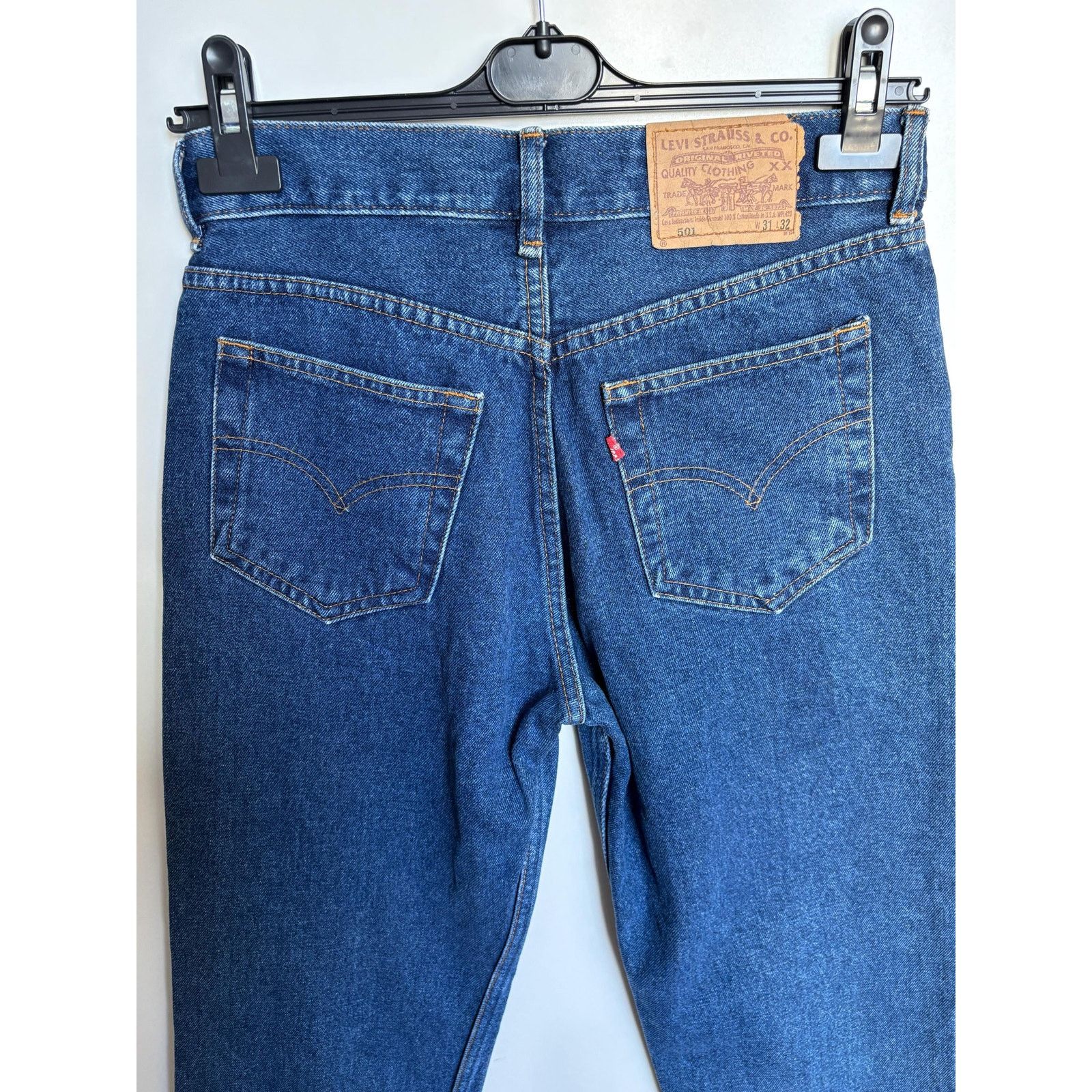 Levi's Levi’s 501 USA 1996 W31 L32 Raw Indigo Rigid Denim Jeans Size US 31 - 6 Thumbnail