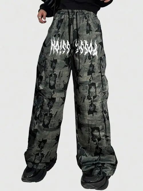 Japanese Brand Parachute Cargo multi-pocket pants gorpcore Wide leg Y2k Size US 34 / EU 50 - 4 Thumbnail