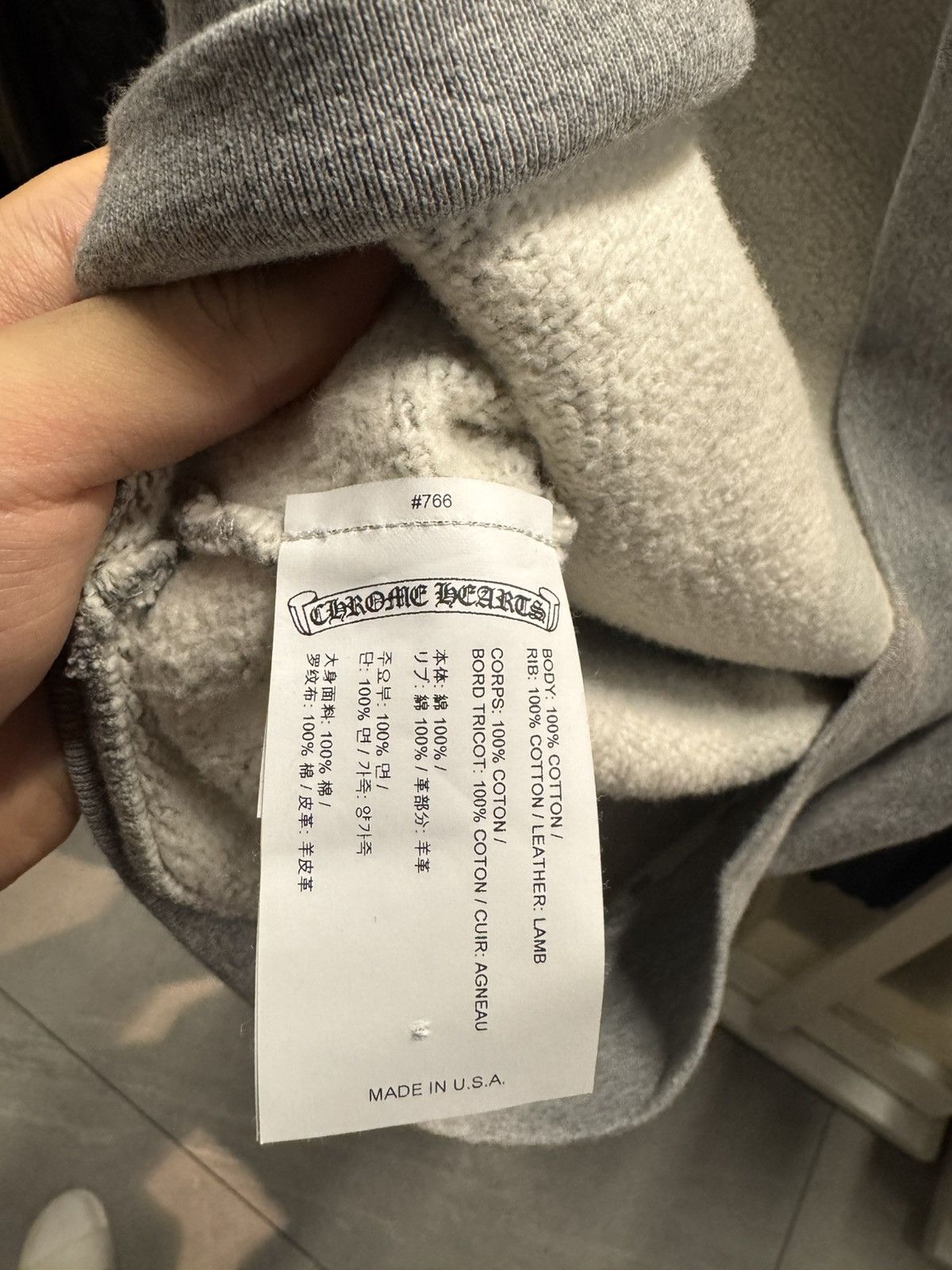 Chrome Hearts Chrome Hearts Grey Cross patch Hoodie with silver studs Size L / US 10 / IT 46 - 8 Thumbnail
