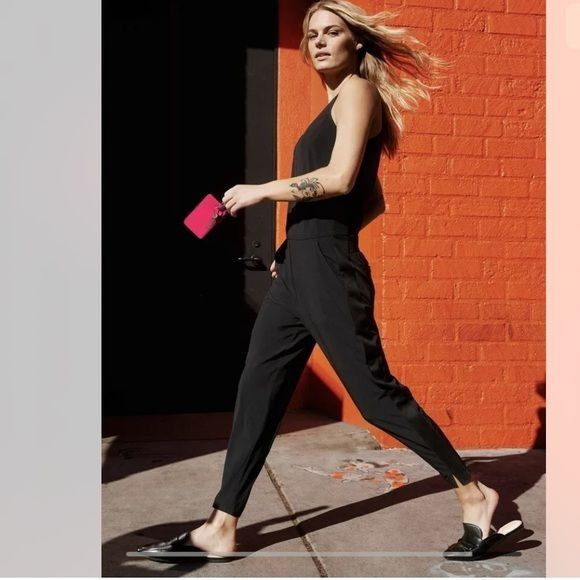 Athleta NWT ATHLETA Brooklyn Jumpsuit Black W's 12 Pockets Comfort S Size 34" / US 12 / IT 48 - 10 Thumbnail