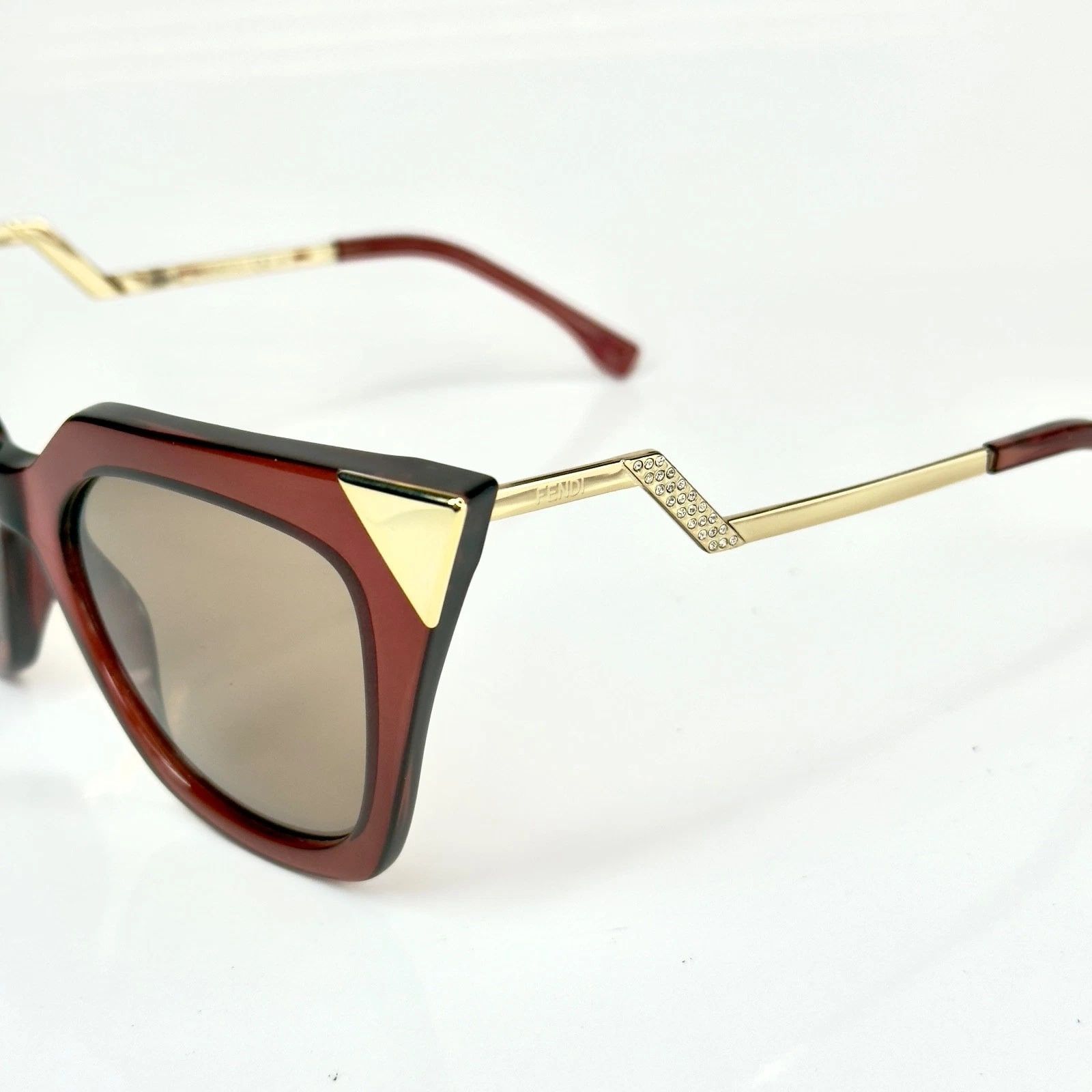 Fendi FENDI FF0060 0060 IRIDIA Red Translucent Gold Sunglasses Size ONE SIZE - 4 Thumbnail