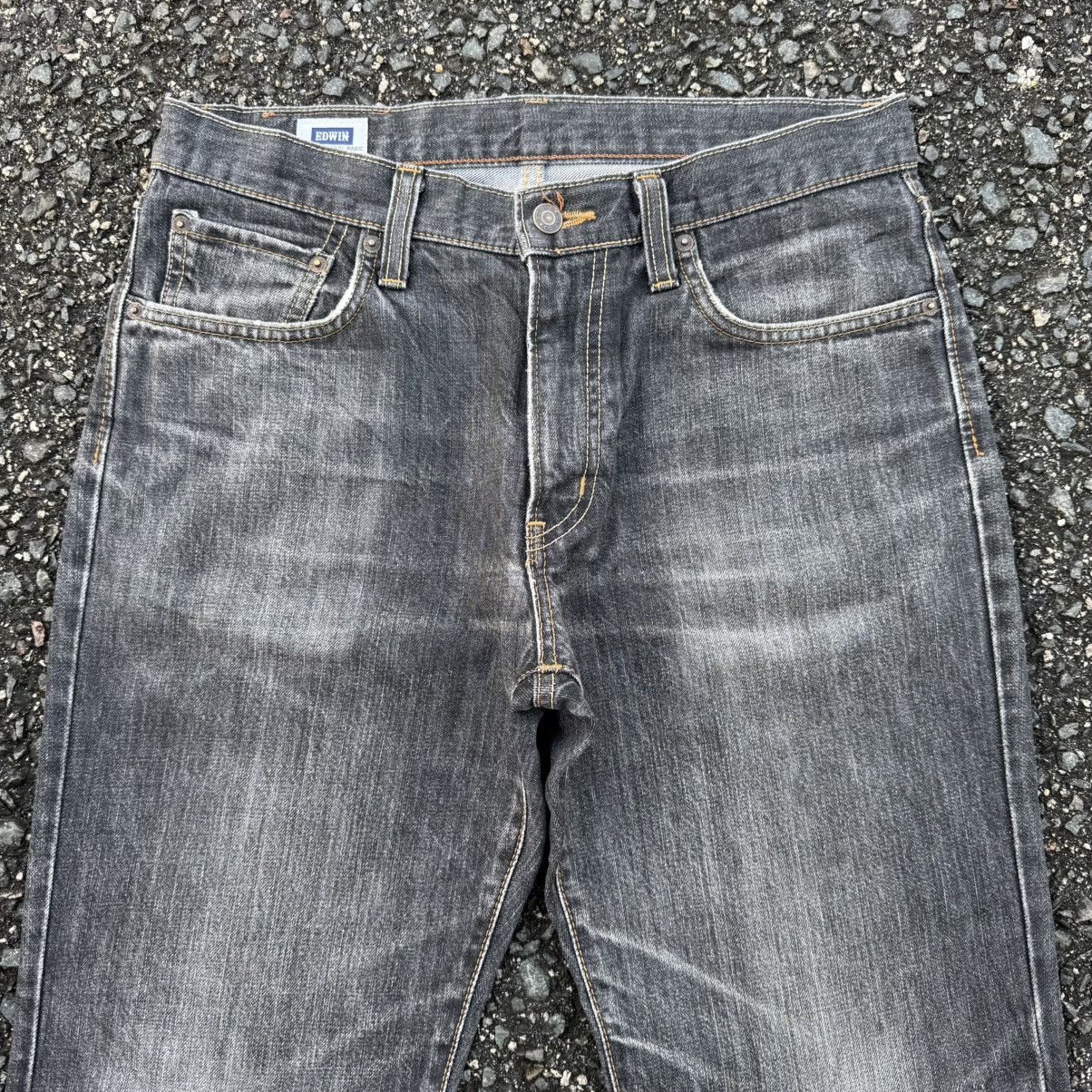 Edwin W33 VINTAGE EDWIN DENIM RIPPEP BLACK JEANS PANTS Size US 33 - 4 Thumbnail