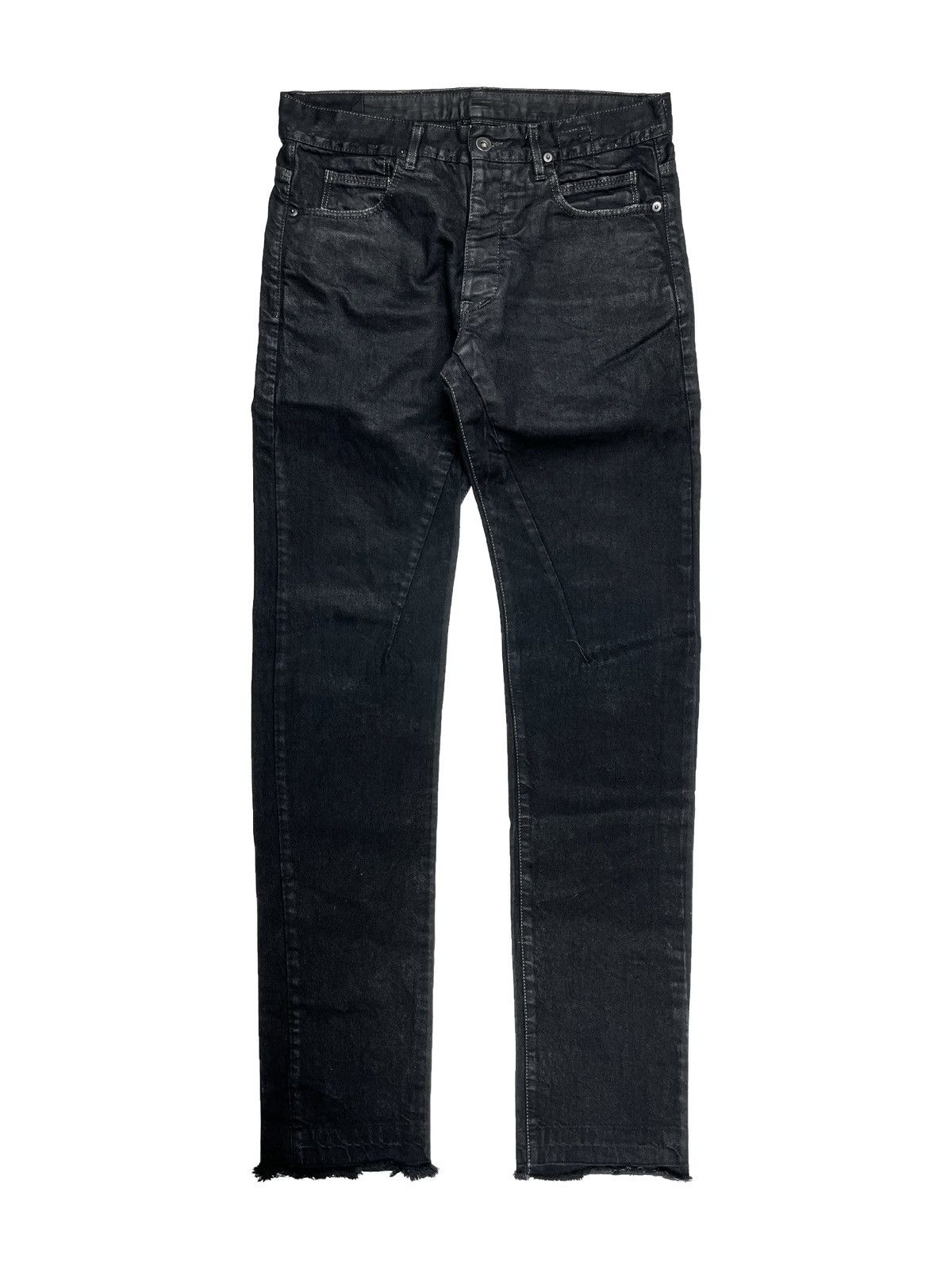 Rick Owens Rick Owens Archive Waxed Distressed Detroit Denim Jeans ...