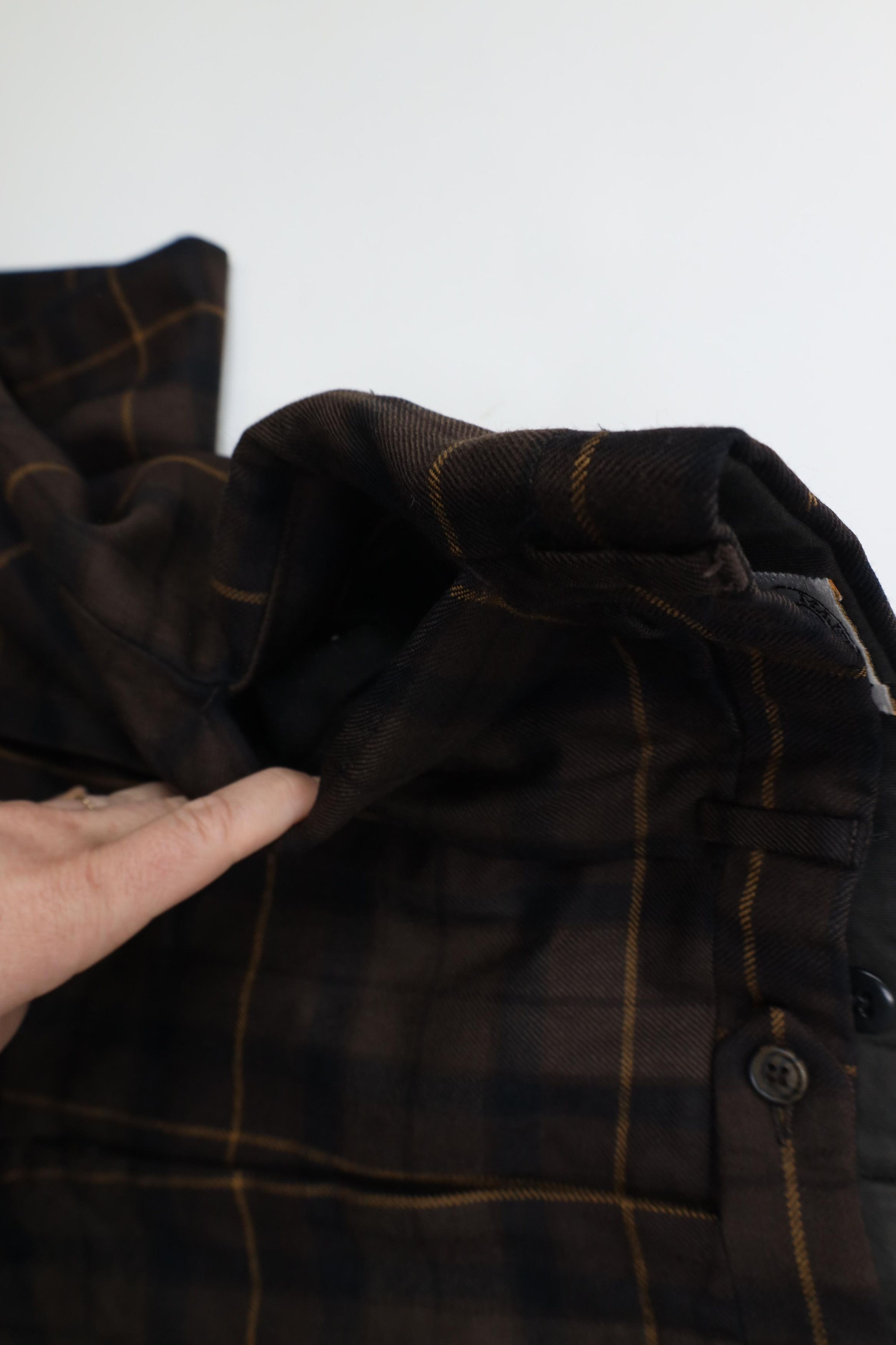 Vintage Vintage 70s Streetwear Wide Leg Chino Pants Brown Plaid USA Size US 36 / EU 52 - 7 Thumbnail