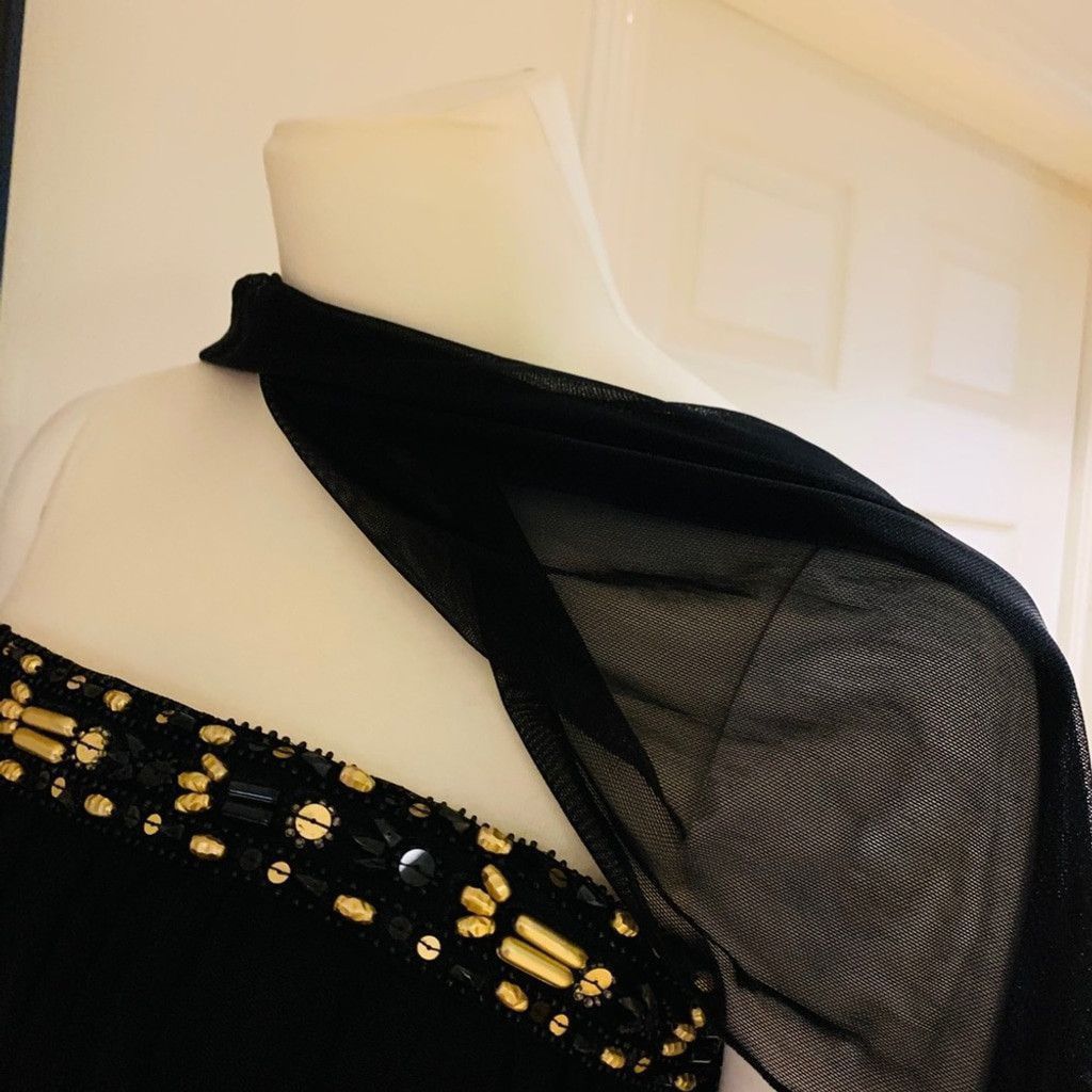 Other JS Boutique black long dress w gold beads size 8 Size M / US 6-8 / IT 42-44 - 8 Thumbnail