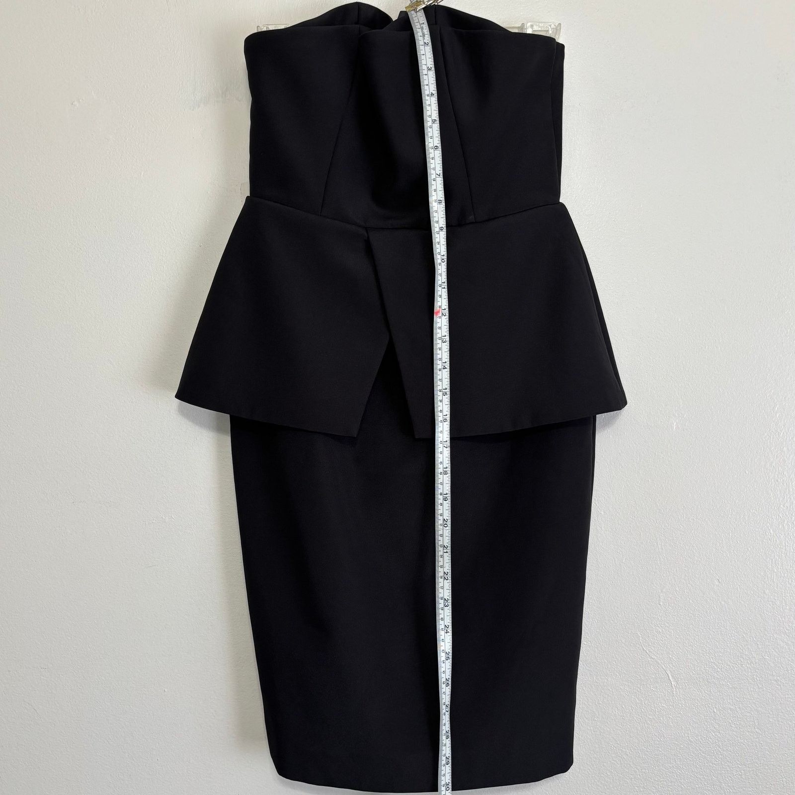 Other Finders Keepers Black Strapless Peplum Pencil Dress Size S Size S / US 4 / IT 40 - 3 Thumbnail