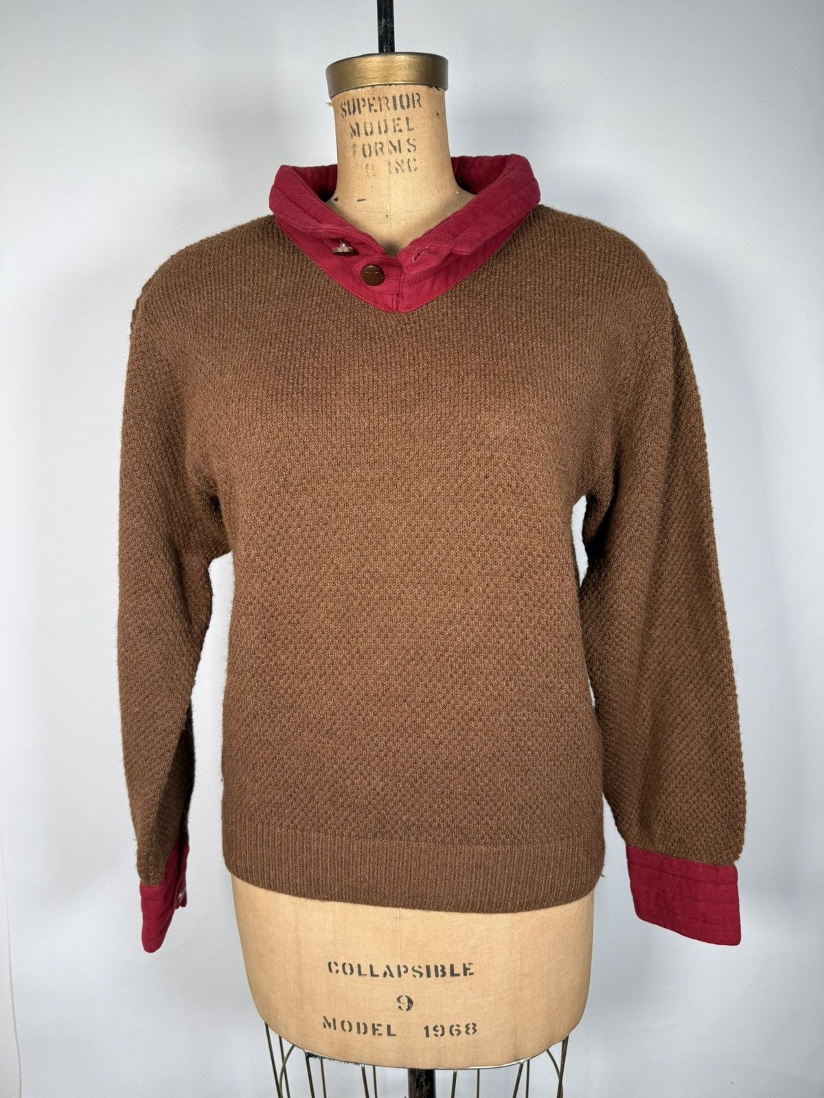 Valentino Vintage 80s Valentino Garavani Uomo Alpaca Wool Sweater Size US M / EU 48-50 / 2 - 1 Thumbnail
