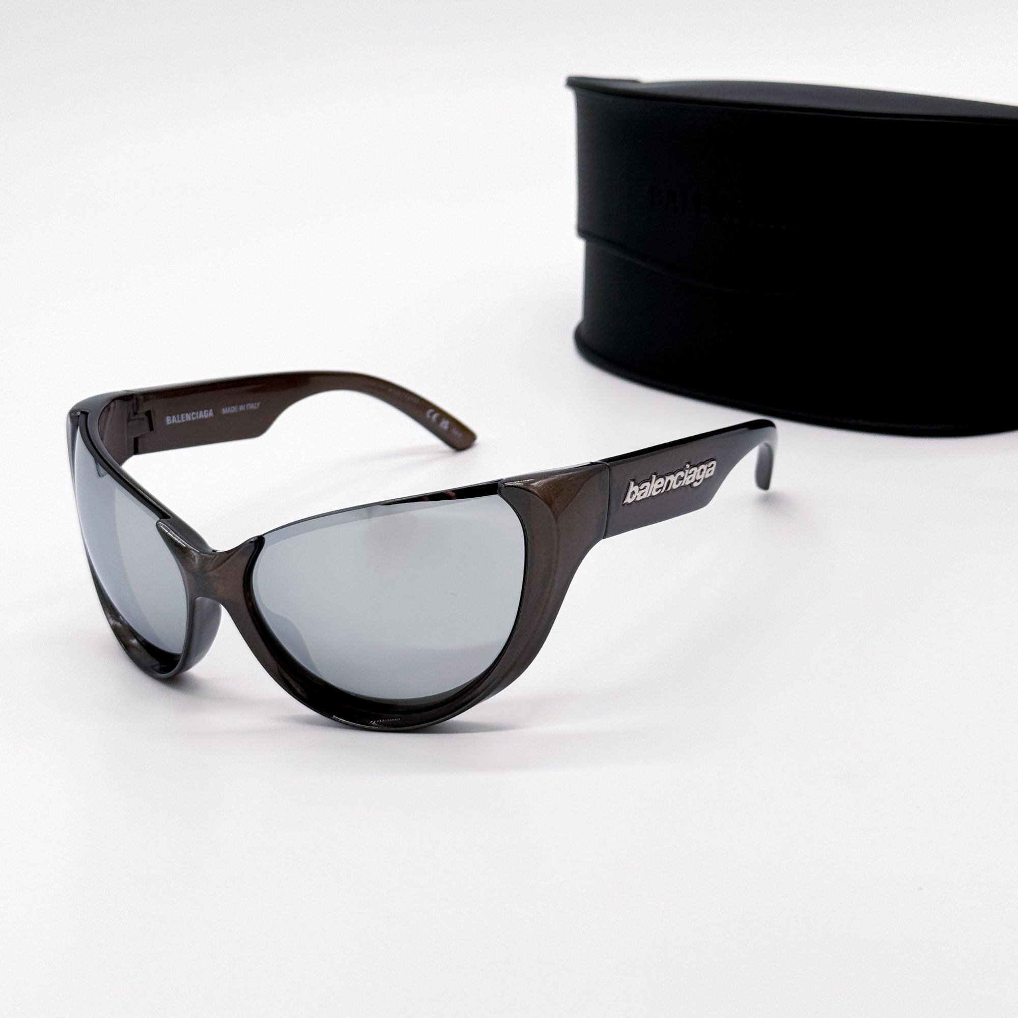 Balenciaga NEW BALENCIAGA BB0201S 002 SUNGLASSES BROWN OVERSIZED WOMEN Size ONE SIZE - 1 Thumbnail